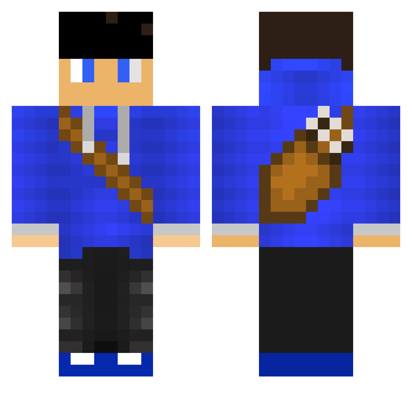 AllMigth Minecraft skin, front and back view