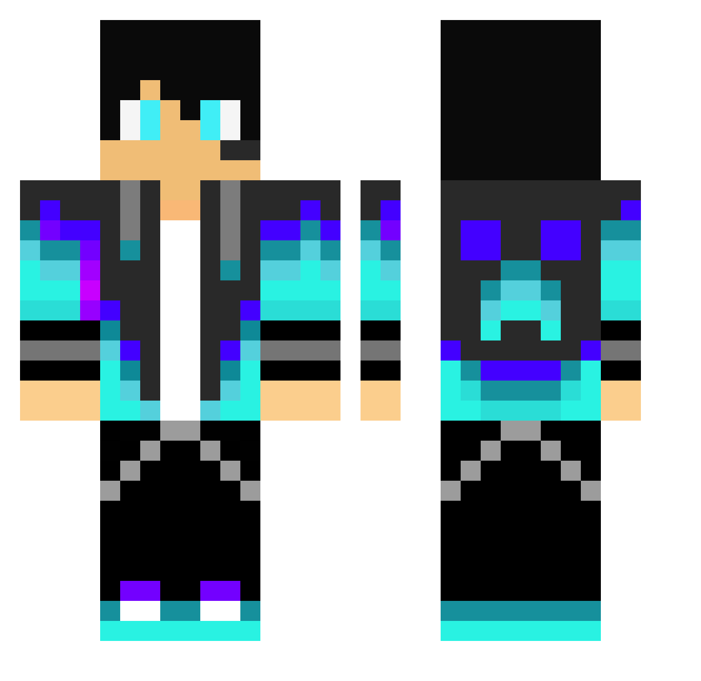 1Rob1o Minecraft skin, front and back view
