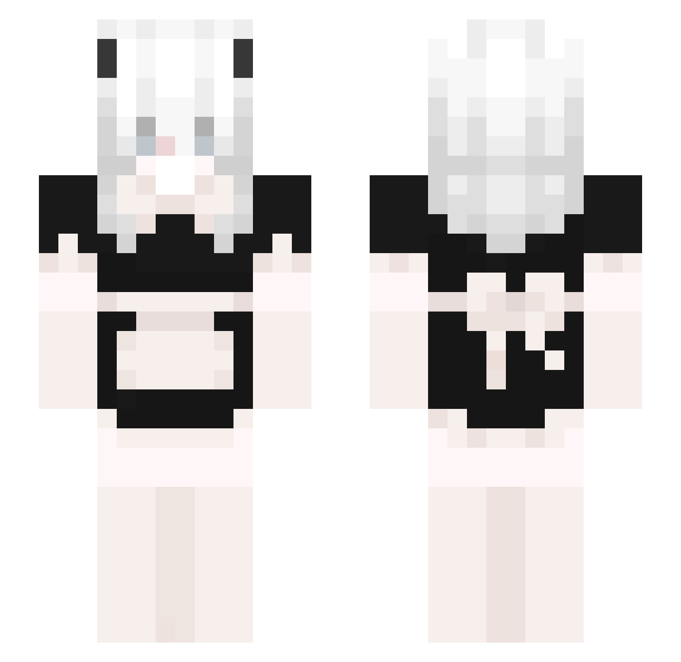 Zatherian Minecraft skin, front and back view