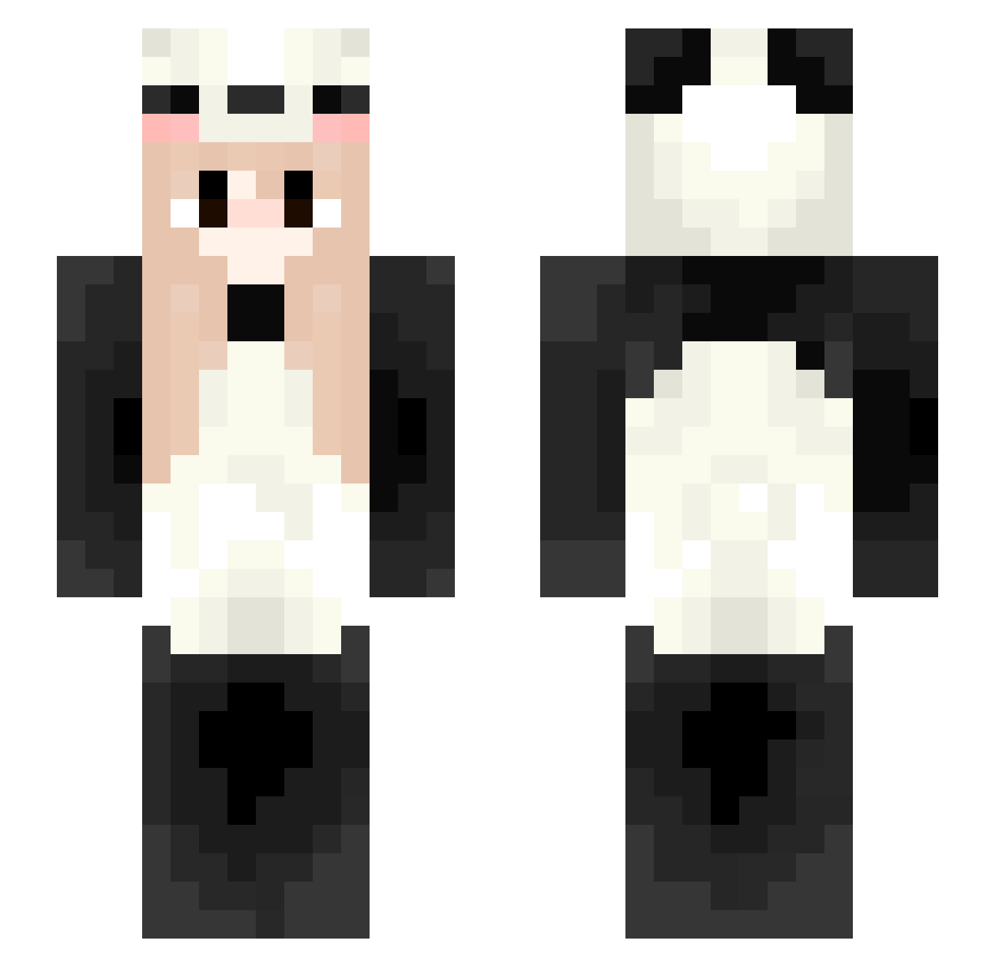 Sara65910 Minecraft skin, front and back view