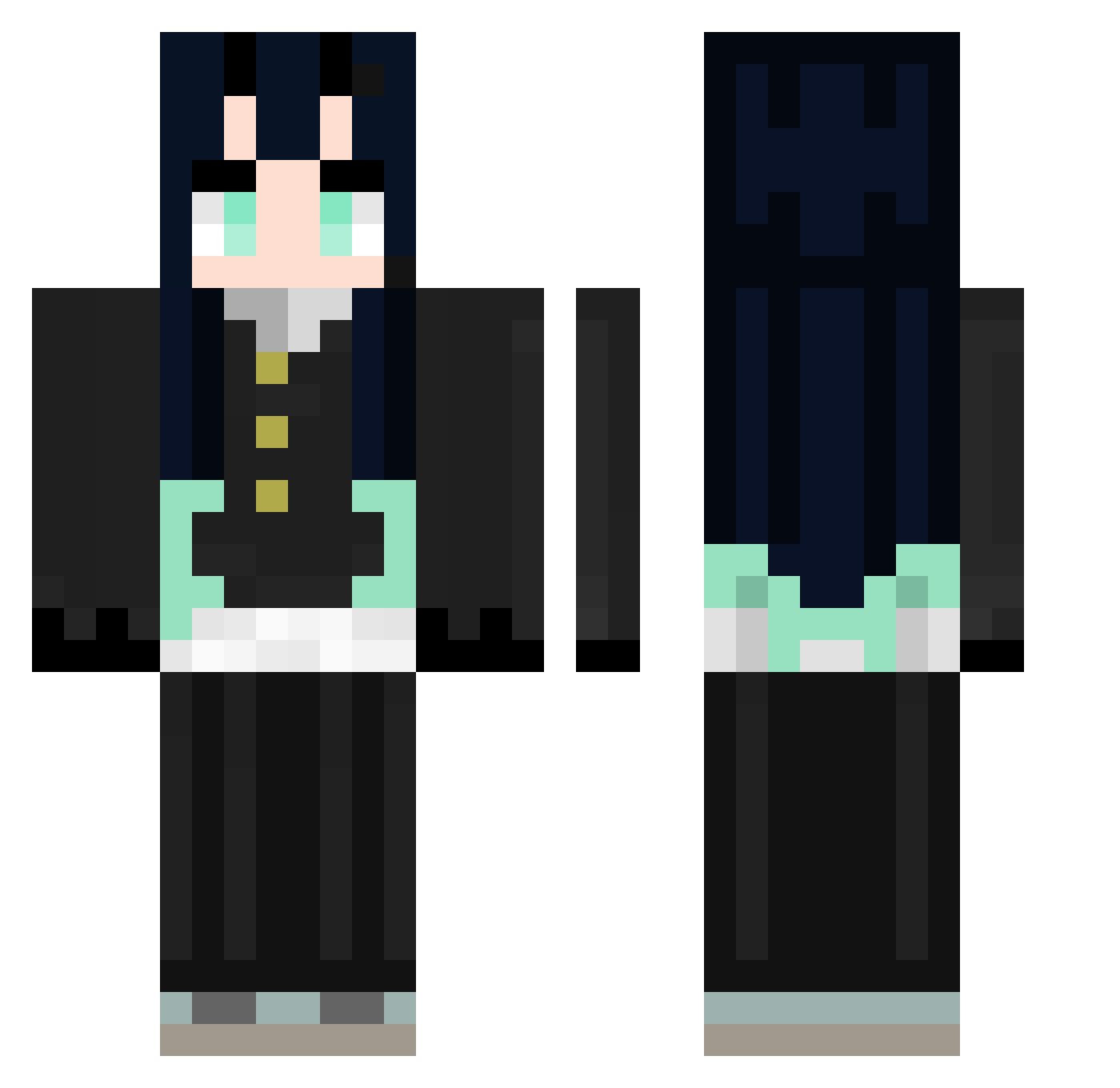 m00dyjazz Minecraft skin, front and back view