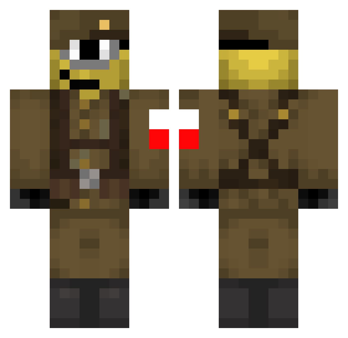 SzYsz3k Minecraft skin, front and back view
