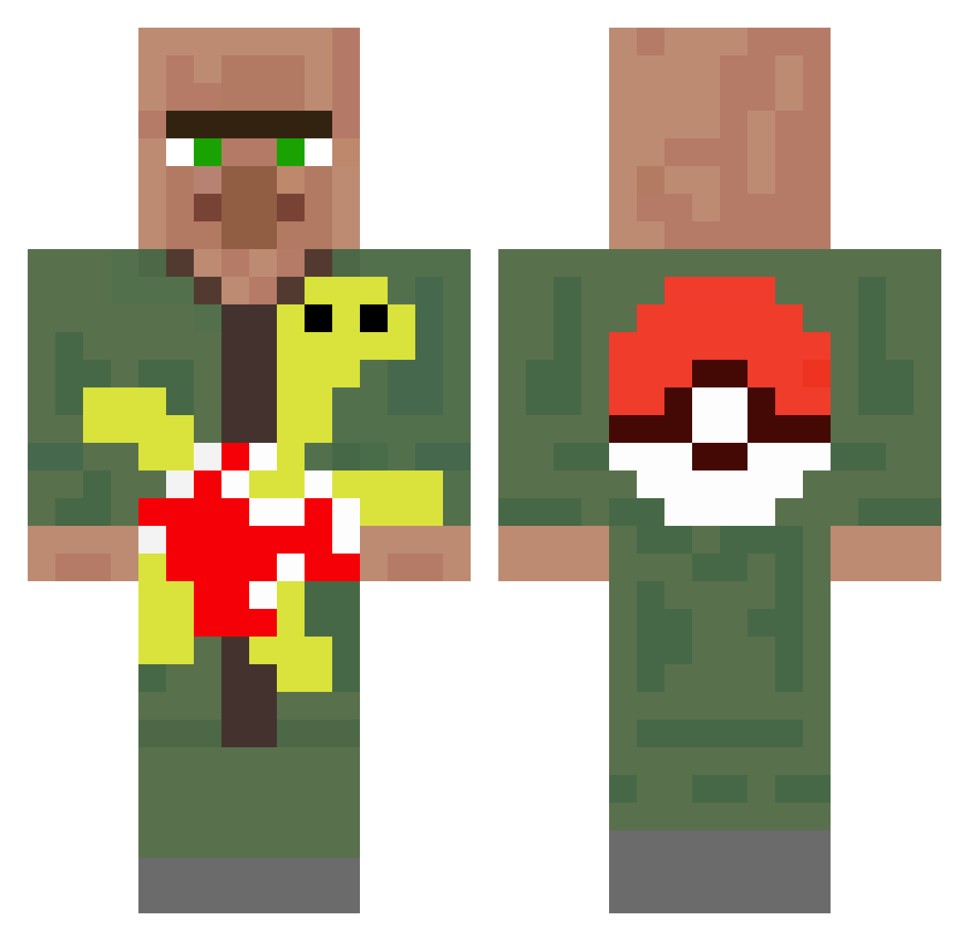 Littenismyfriend Minecraft skin, front and back view