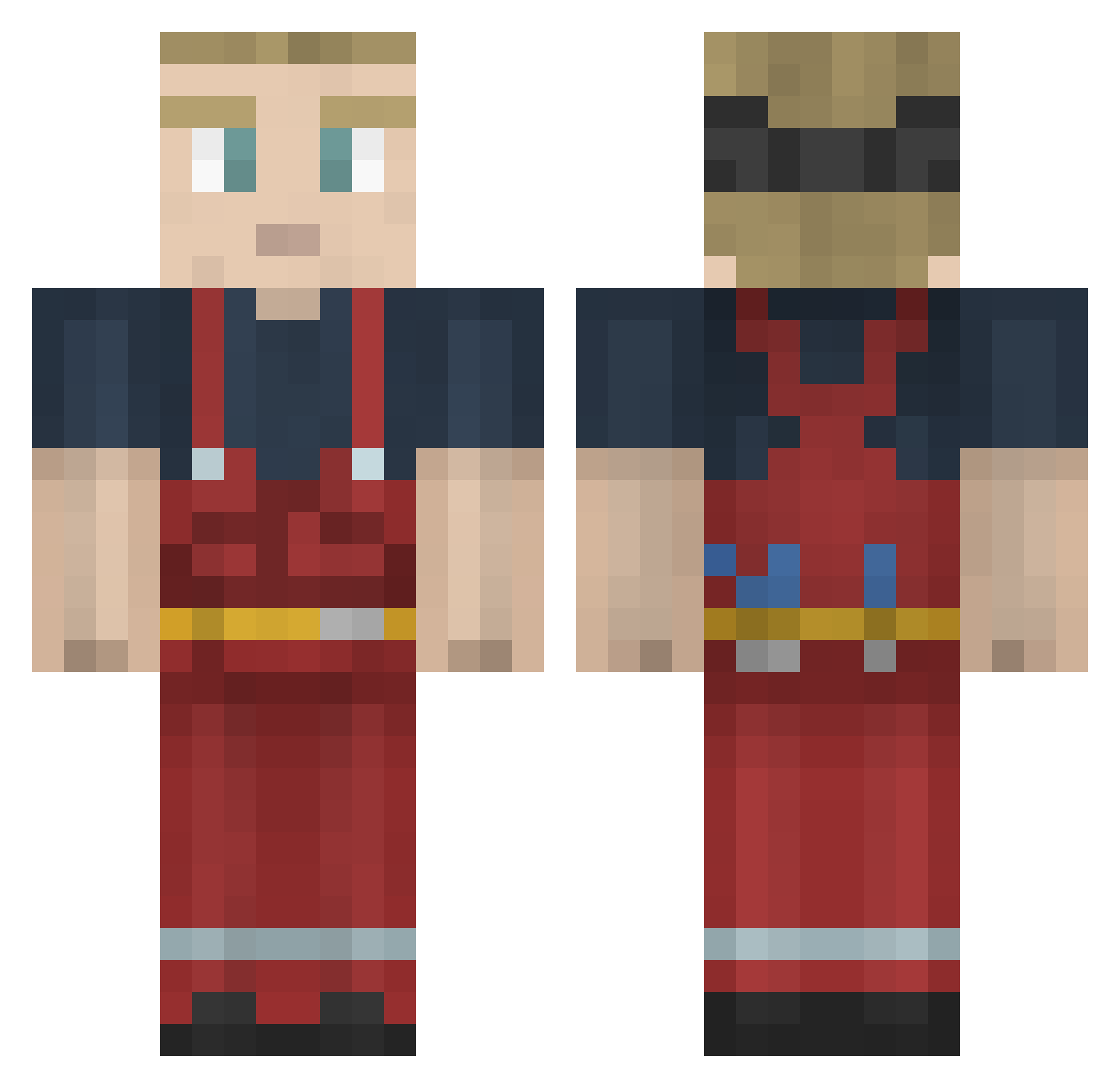 Ean Minecraft skin, front and back view