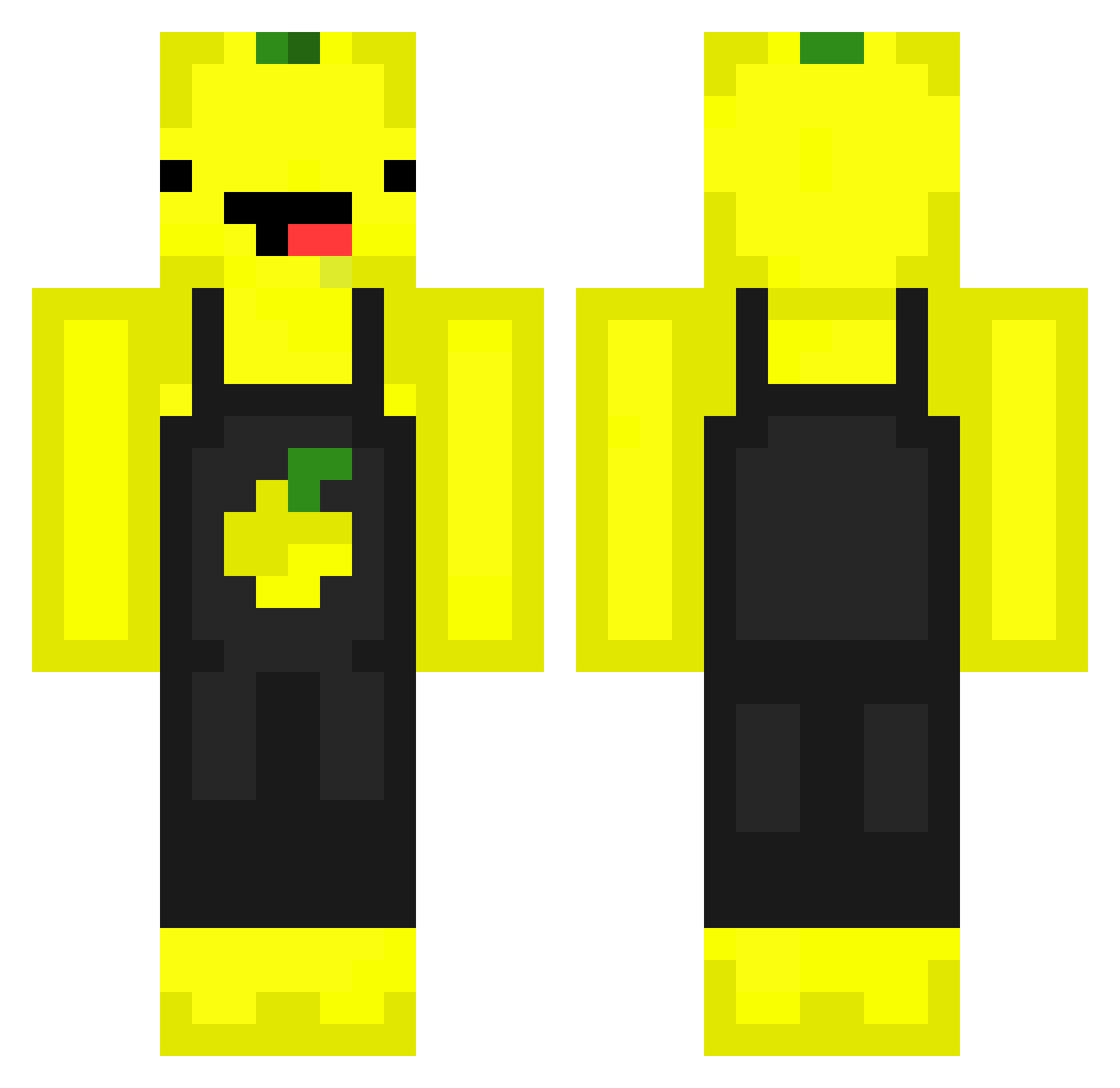 LemonKOREA Minecraft skin, front and back view