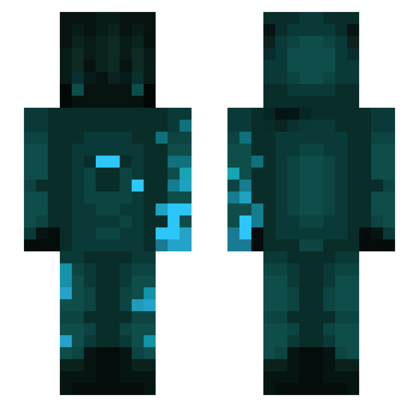 ex35Ducky76 Minecraft skin, front and back view