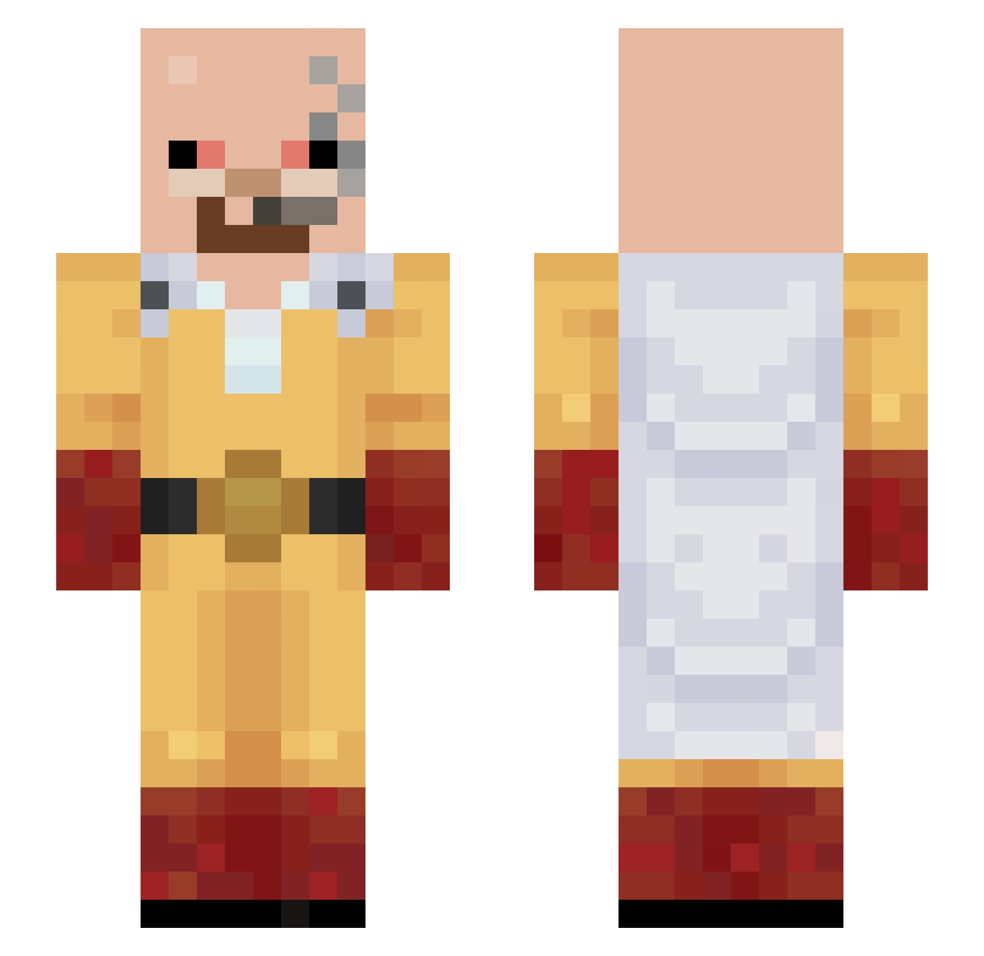 Fashi081 Minecraft skin, front and back view