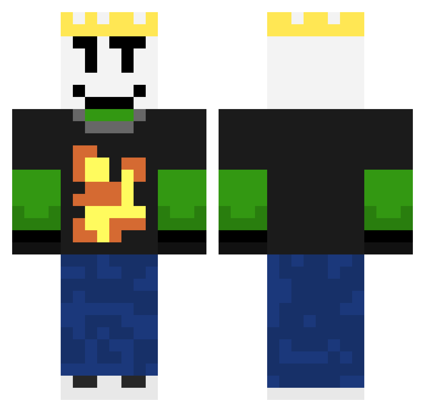 EAstiker Minecraft skin, front and back view