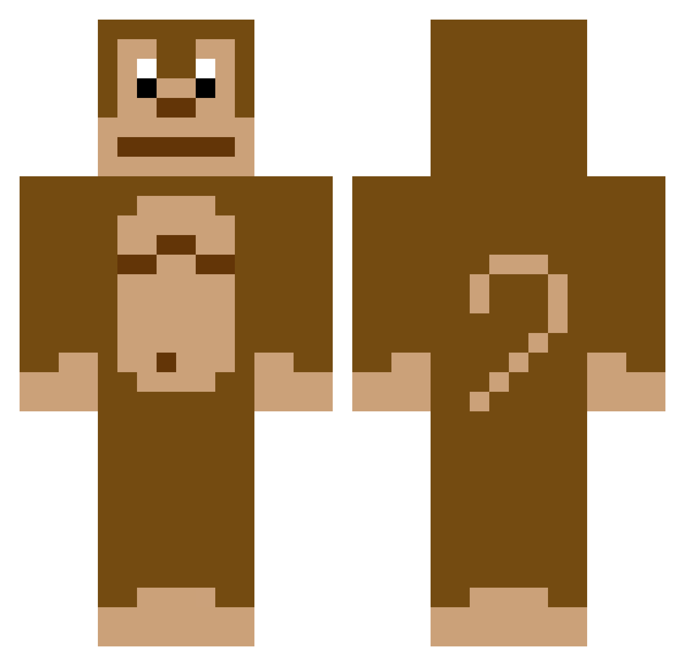 KiraZzz2x Minecraft skin, front and back view