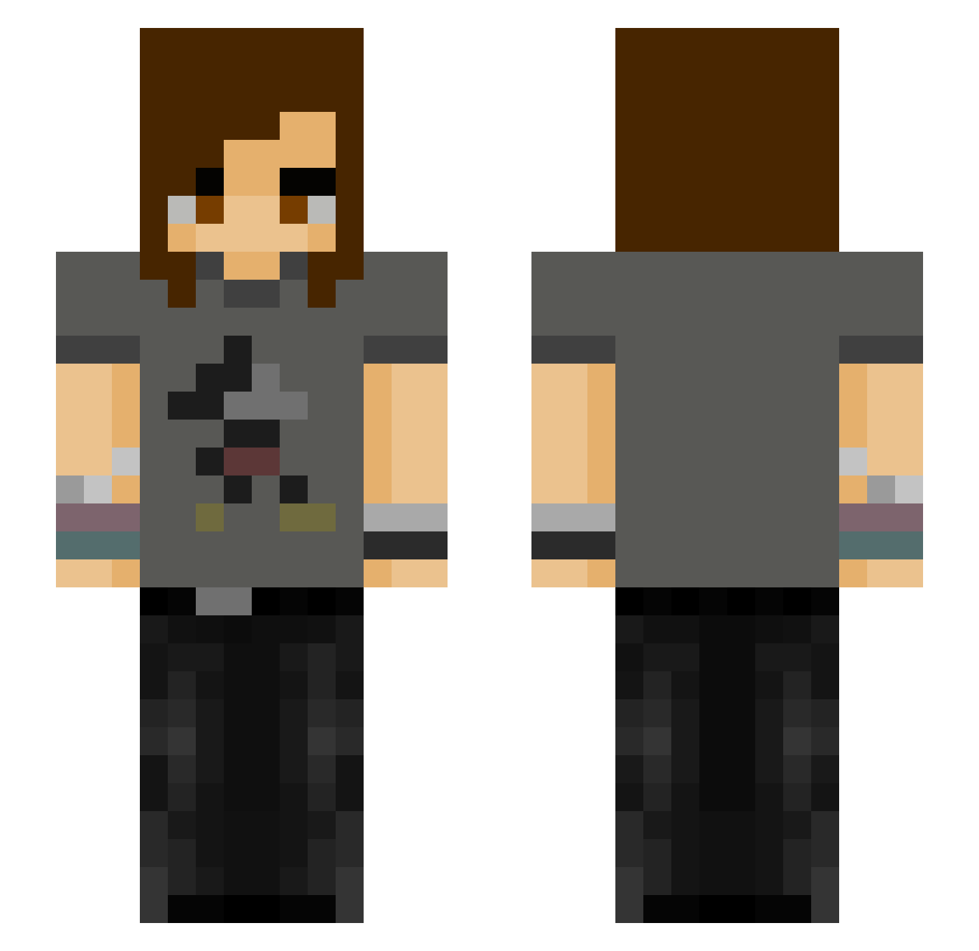 LukeyPoo0 Minecraft skin, front and back view
