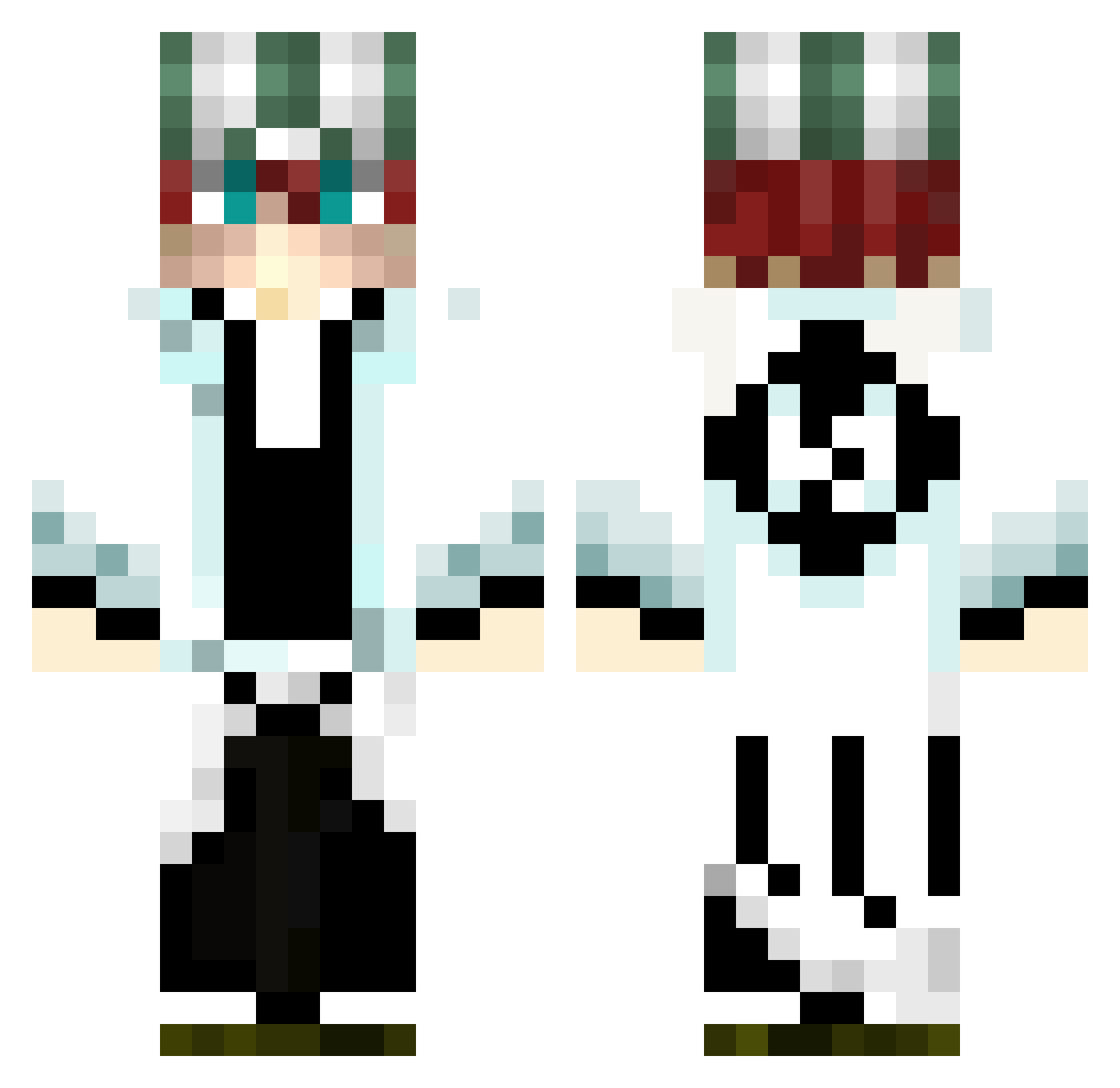 JDC_Jason Minecraft skin, front and back view