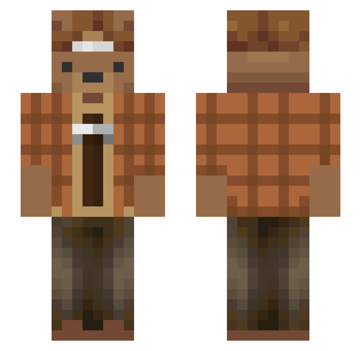 MFBlitz Minecraft skin, front and back view