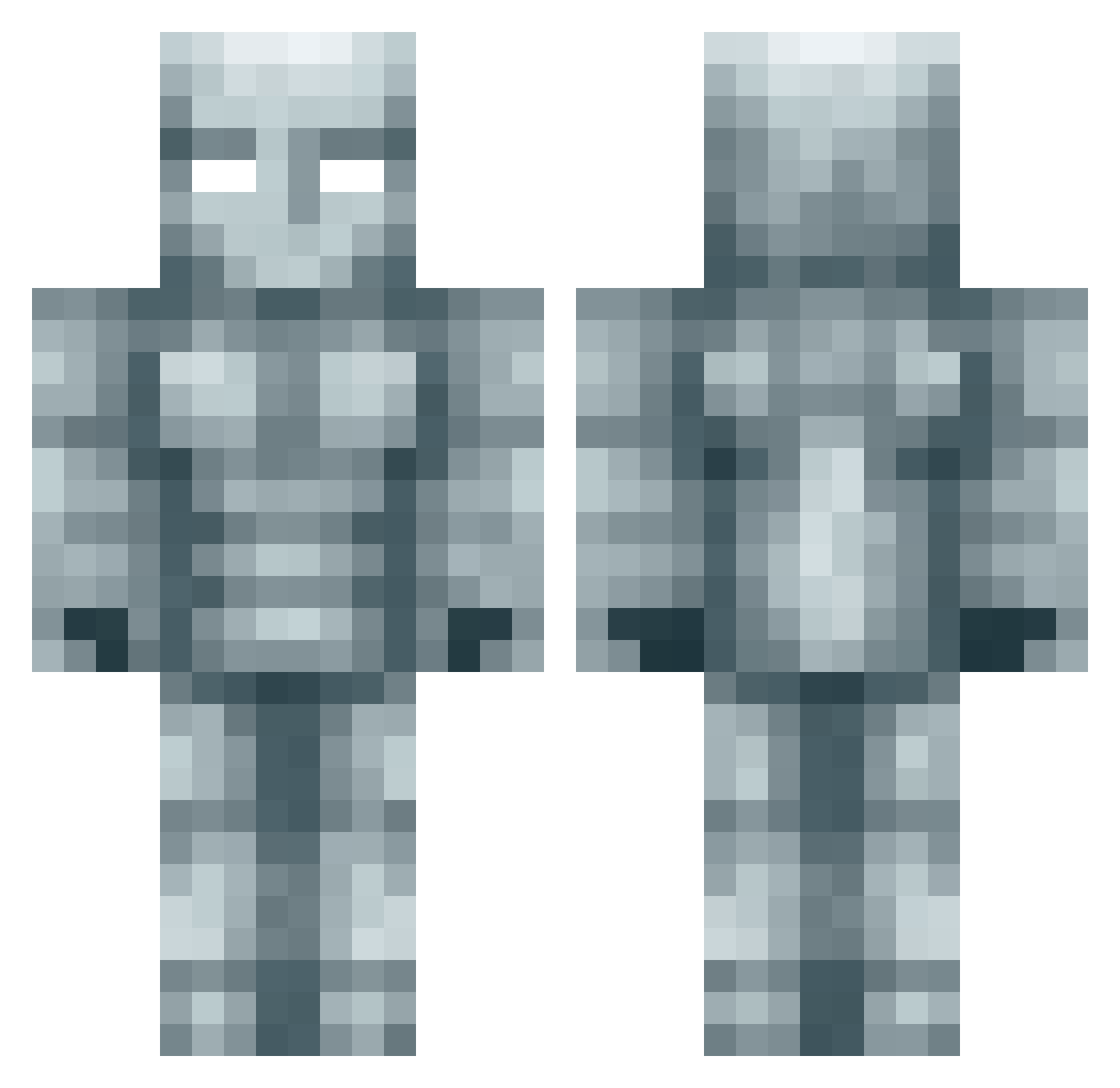 Milo1801 Minecraft skin, front and back view