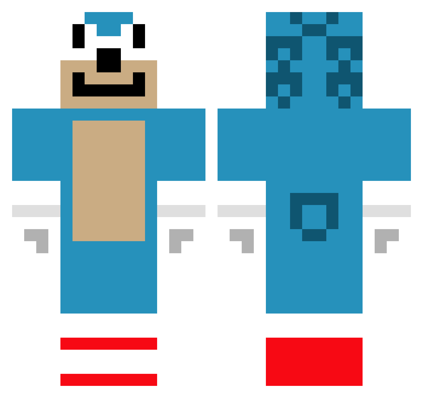 Marechal_Fabrice Minecraft skin, front and back view
