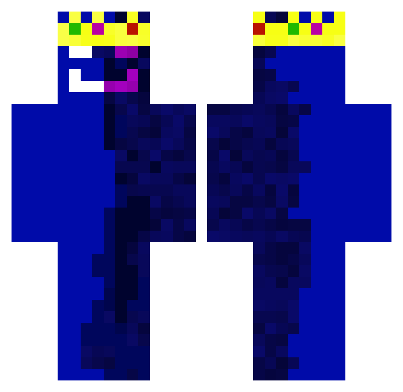 SirAbo0d Minecraft skin, front and back view