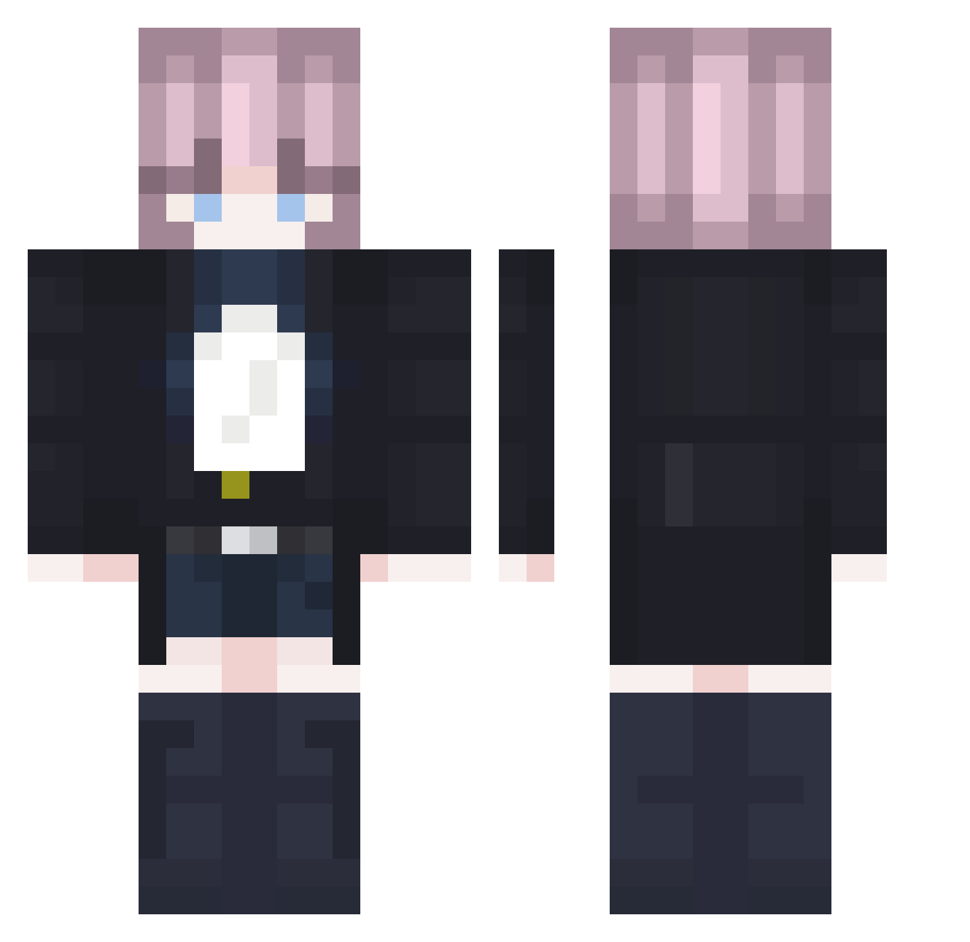 stickmeeen Minecraft skin, front and back view