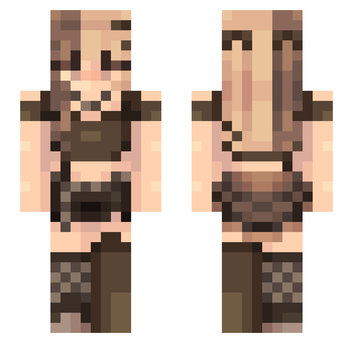 _Jiyoo_Kitty_ Minecraft skin, front and back view
