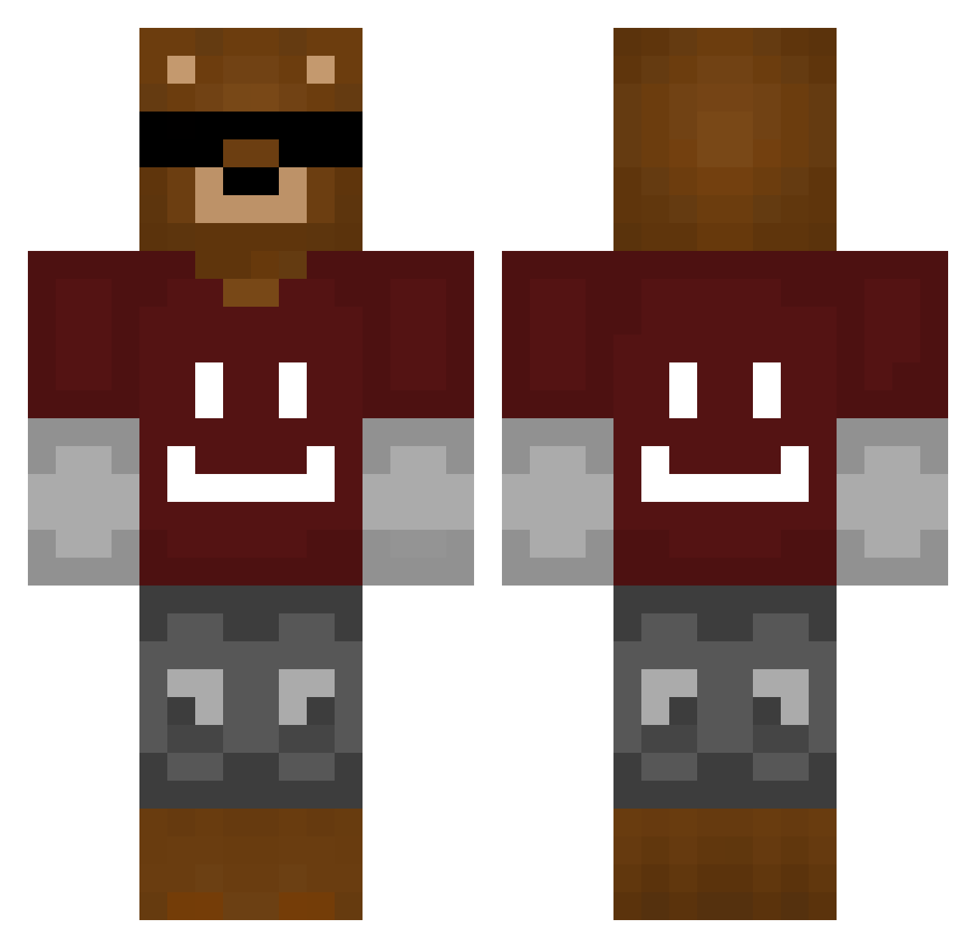 Dzzaly_999 Minecraft skin, front and back view