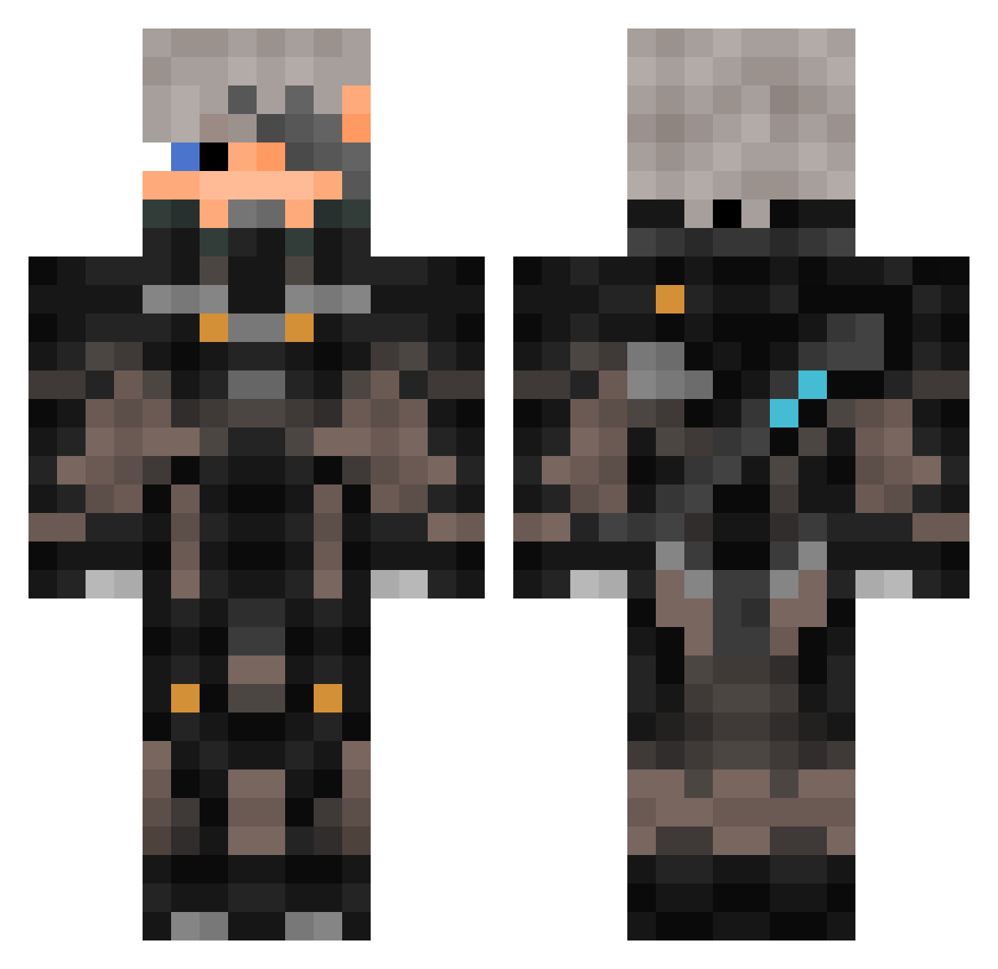 W0LFBLOOD Minecraft skin, front and back view