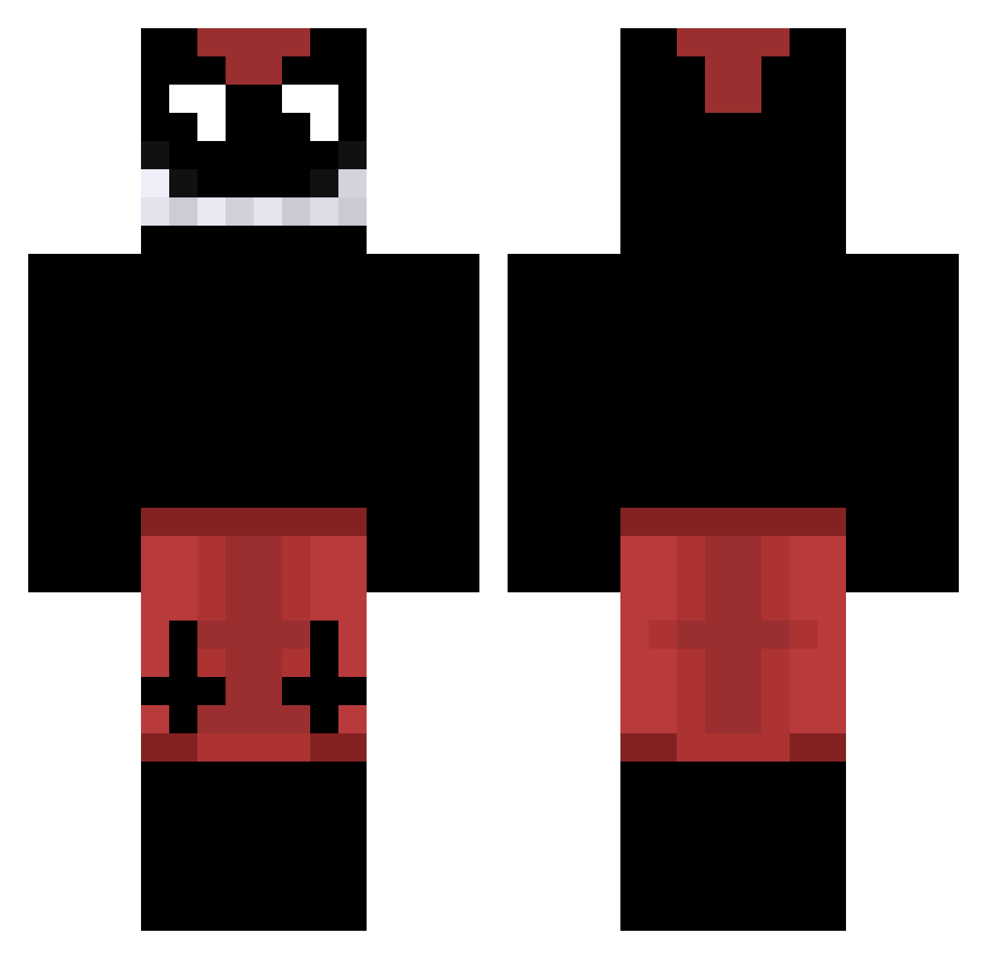 hdrp Minecraft skin, front and back view