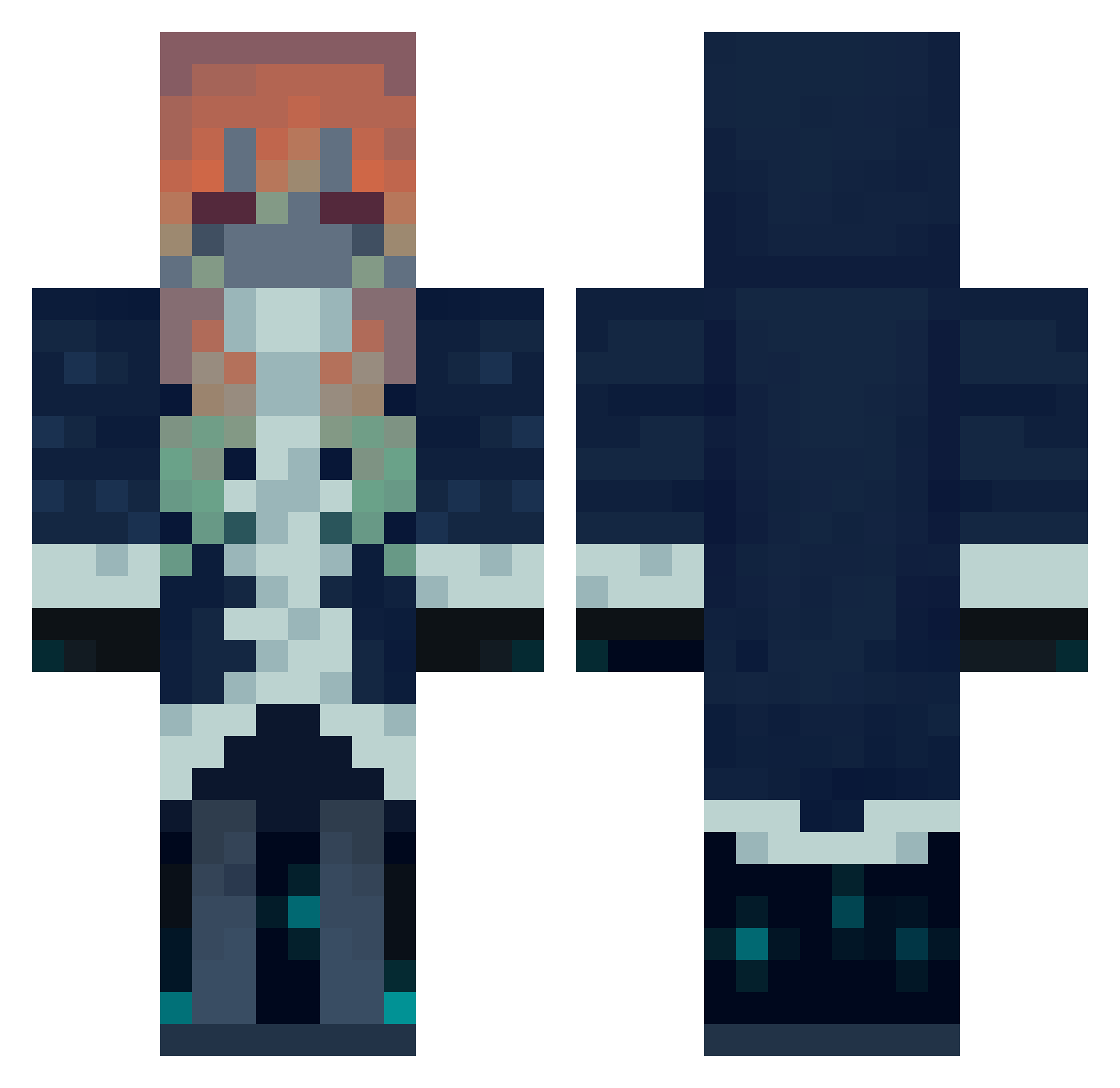 kwintzss Minecraft skin, front and back view