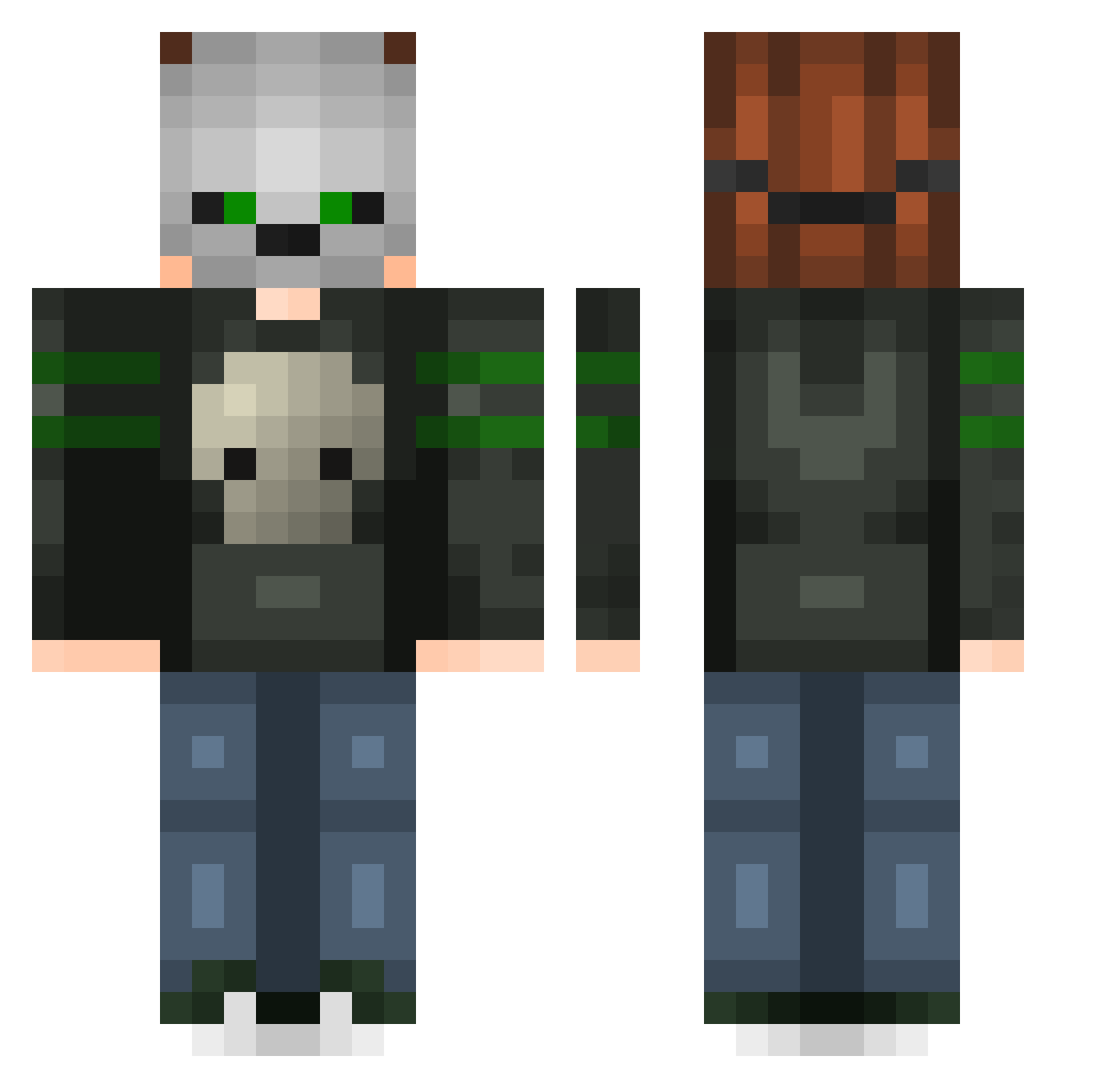 AnOnYmouS2780 Minecraft skin, front and back view