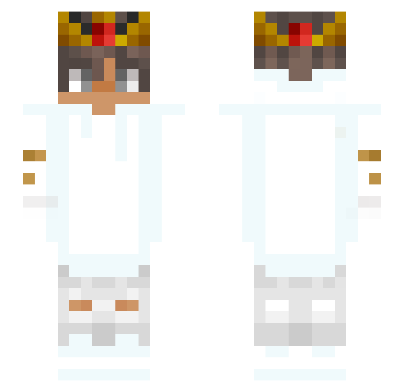 Yukira Minecraft skin, front and back view
