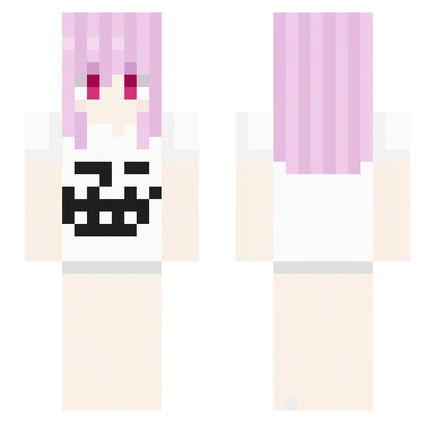 poofyfarts Minecraft skin, front and back view