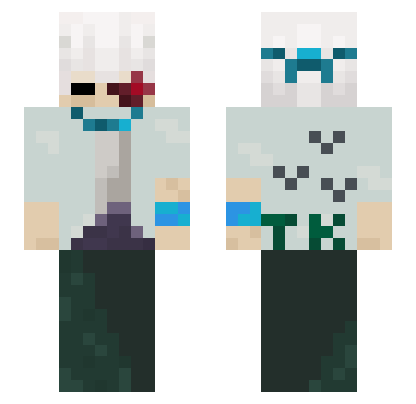 wreck__ Minecraft skin, front and back view