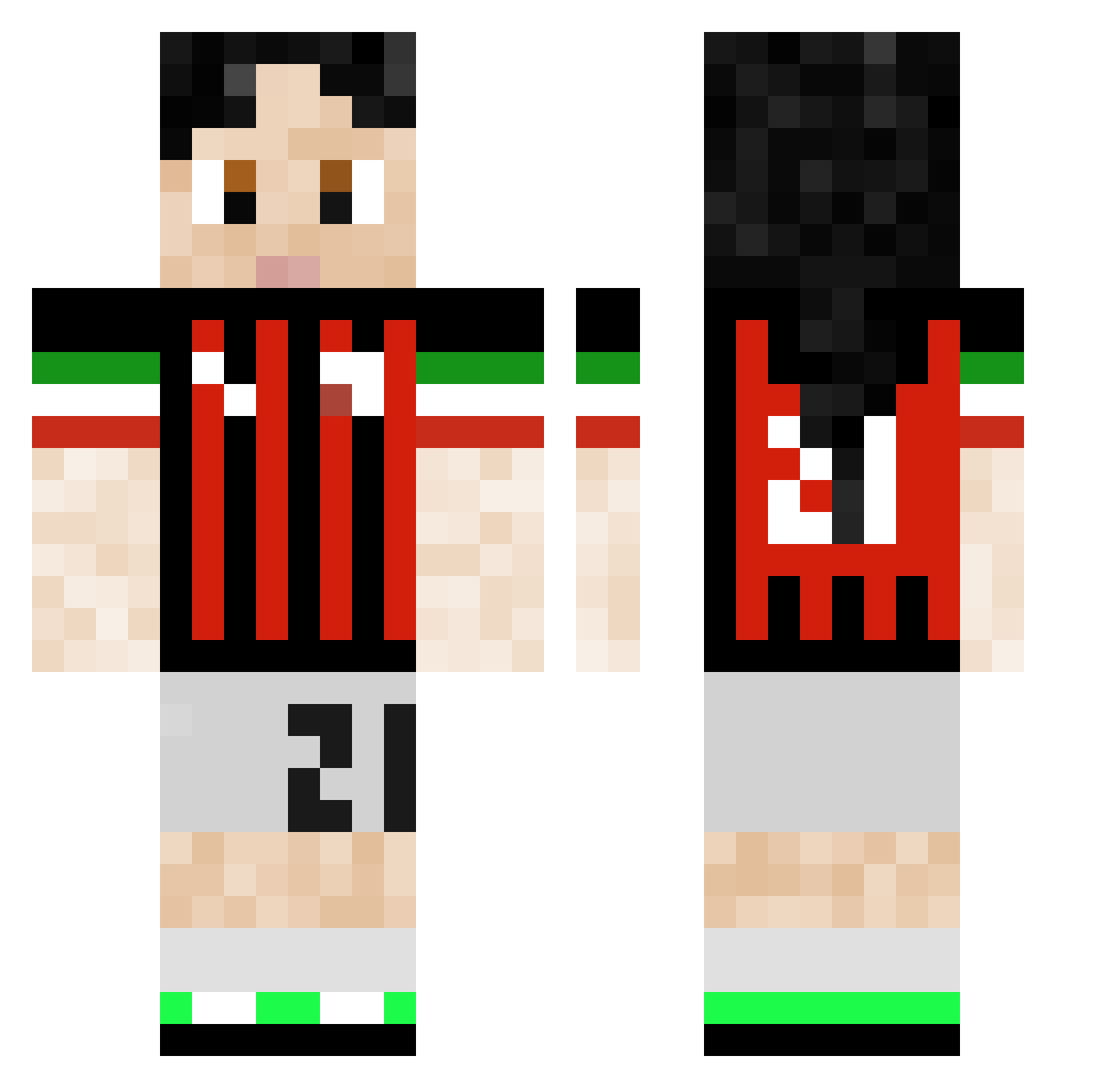 xmarcatx Minecraft skin, front and back view