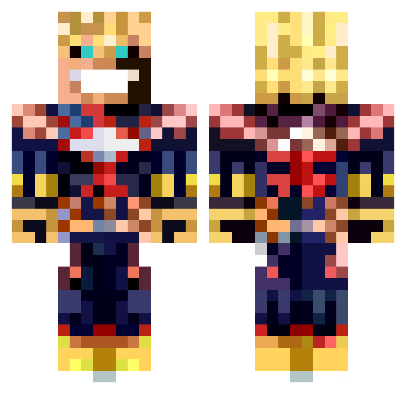 JMMist128 Minecraft skin, front and back view