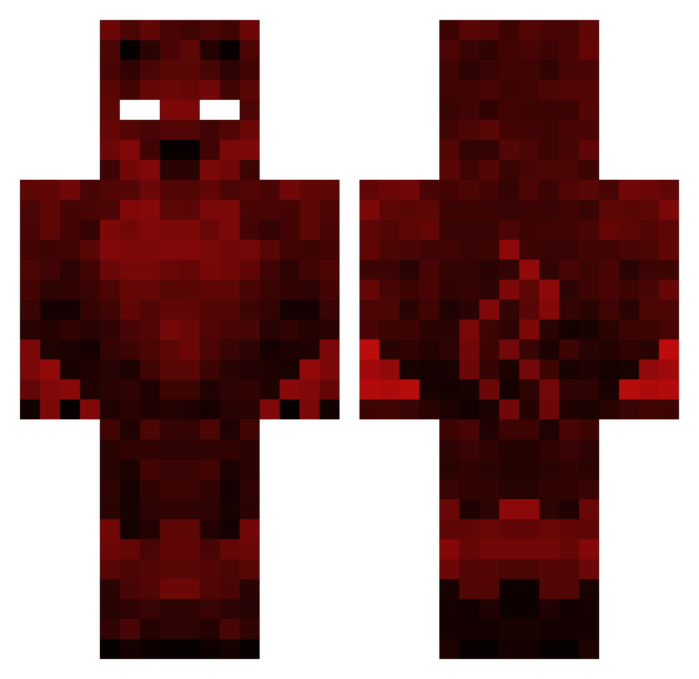 UBLionHeart Minecraft skin, front and back view