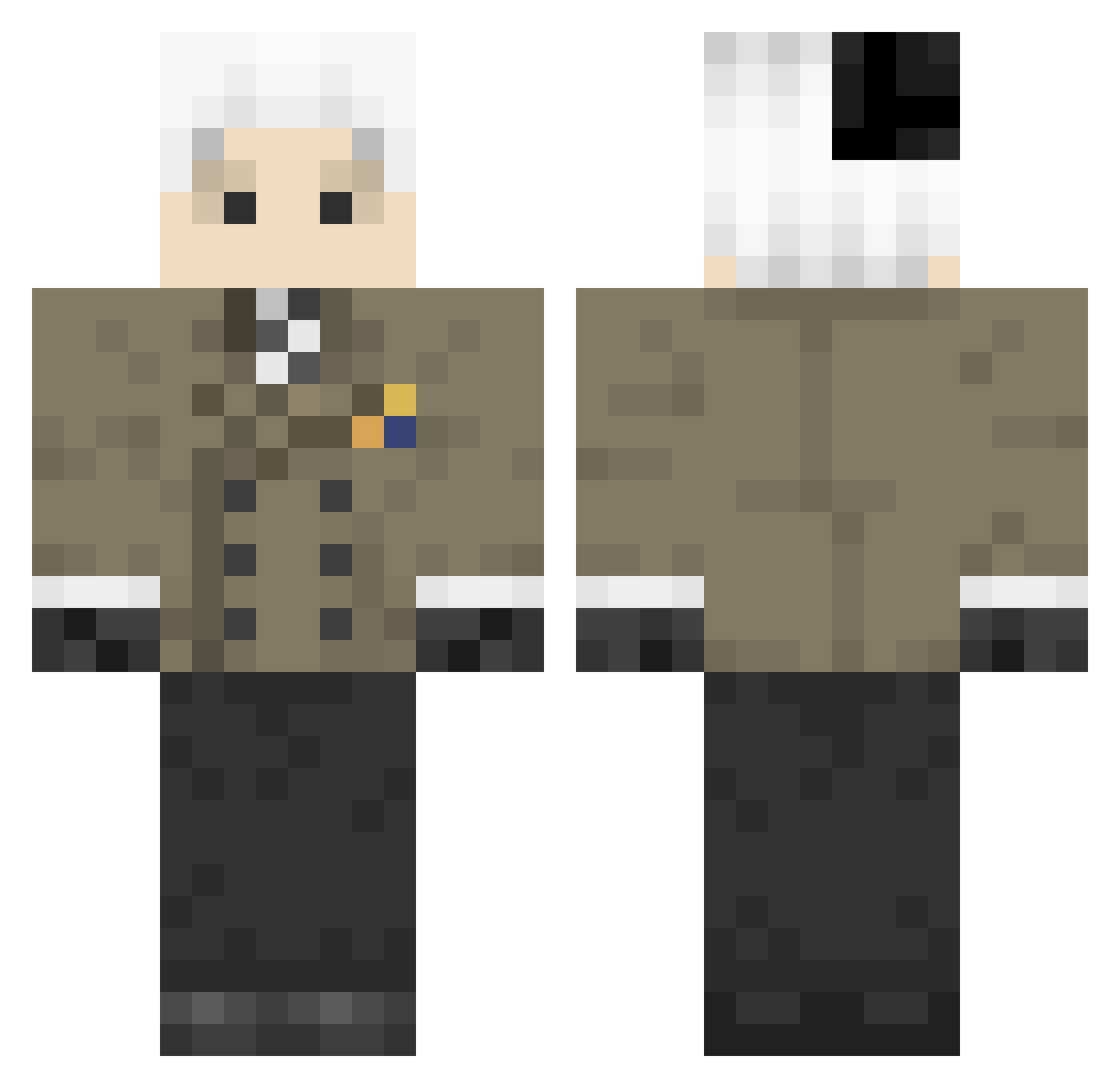 Special_Agent_D Minecraft skin, front and back view