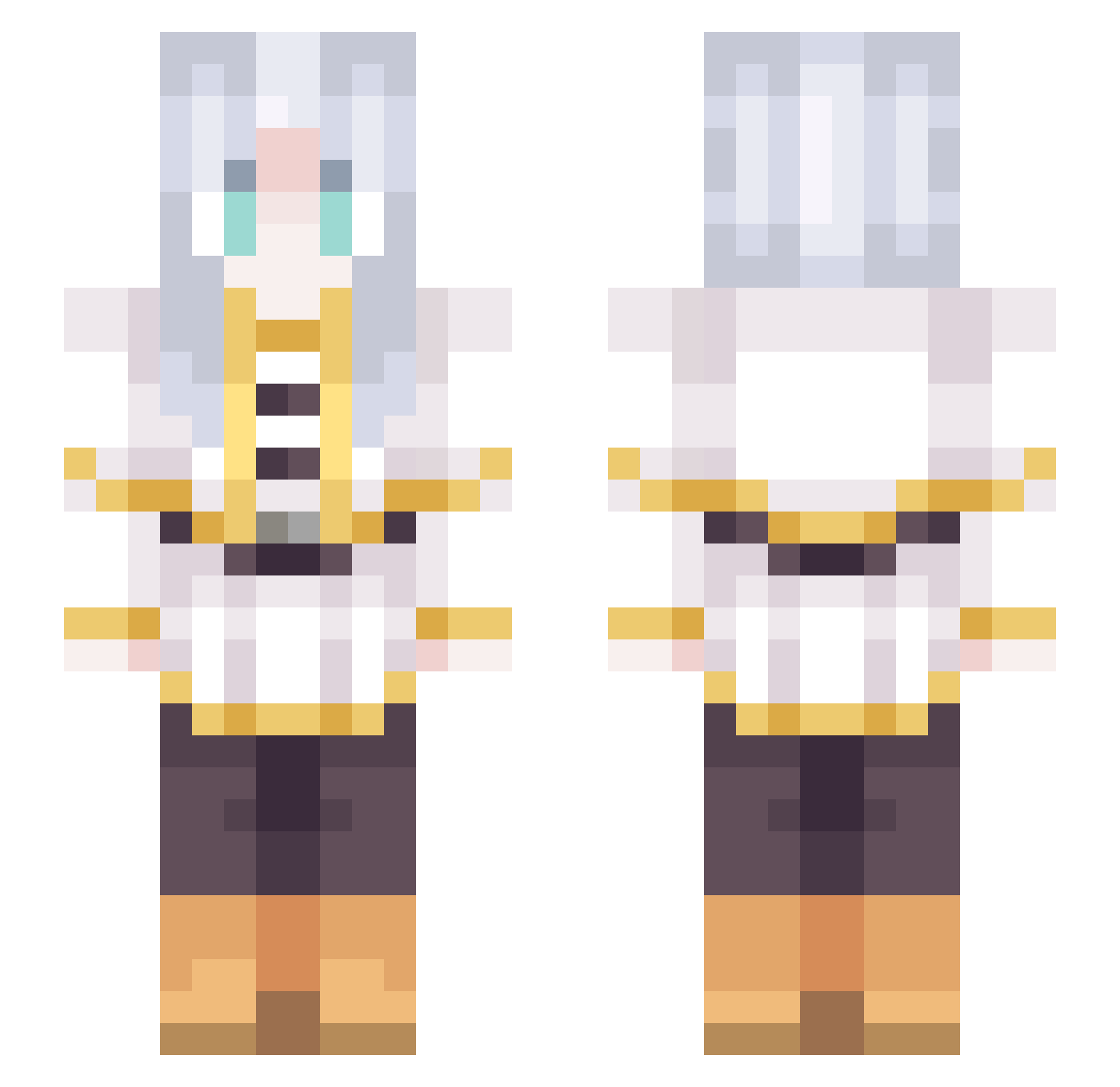 QIQIqi_777 Minecraft skin, front and back view
