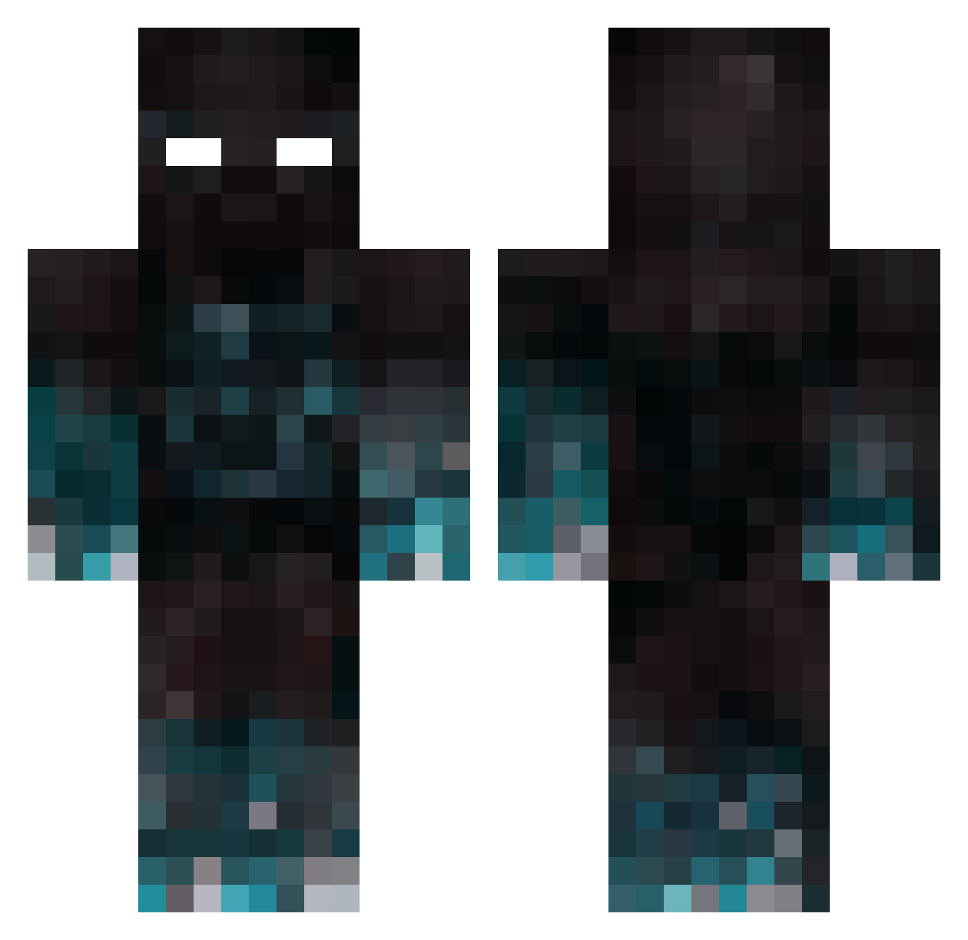 wagiou Minecraft skin, front and back view