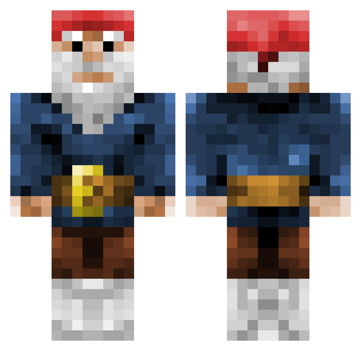 Appelcidder Minecraft skin, front and back view