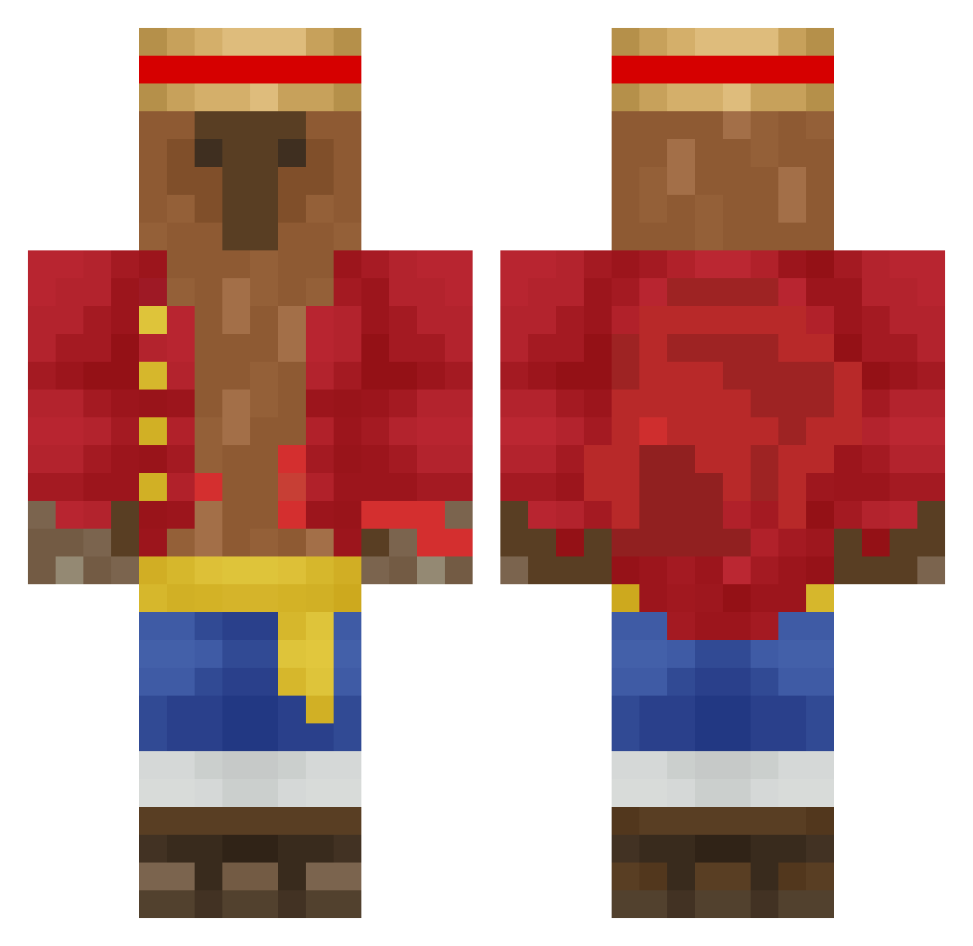 Wingoffire0888 Minecraft skin, front and back view