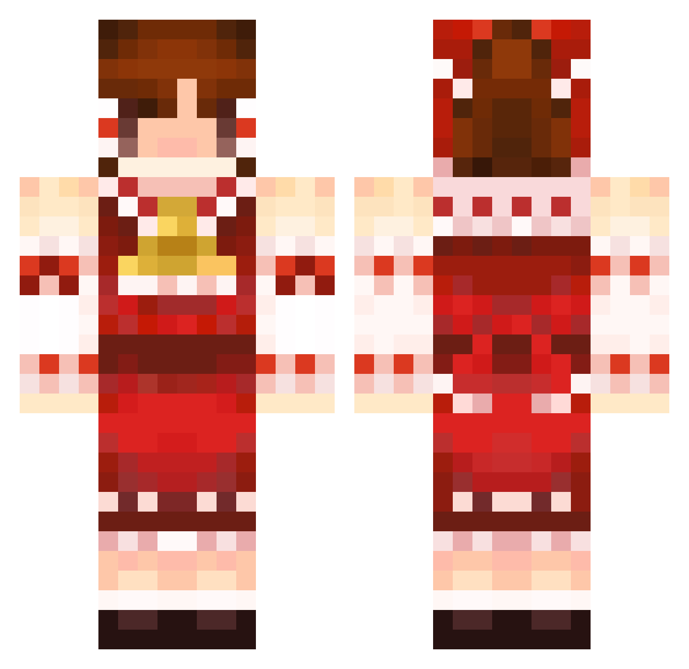 Marianne4th Minecraft skin, front and back view