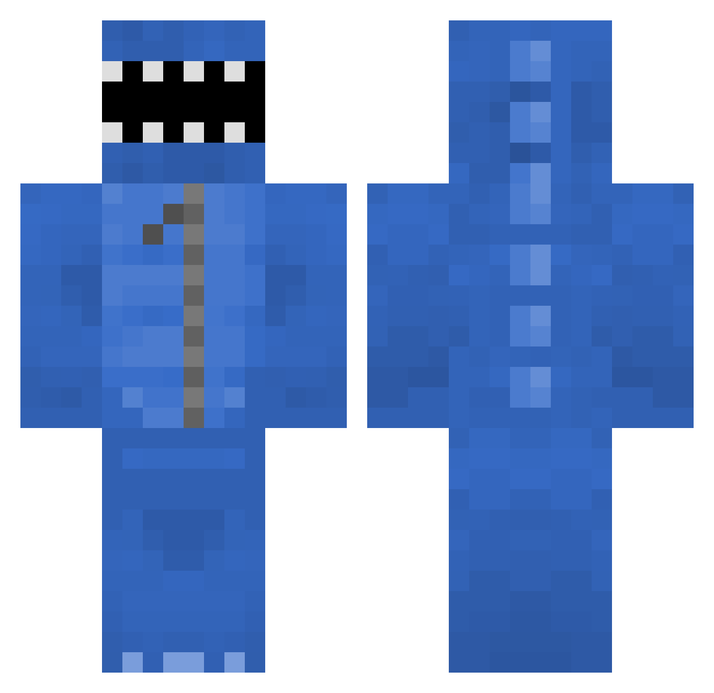 fuqary Minecraft skin, front and back view