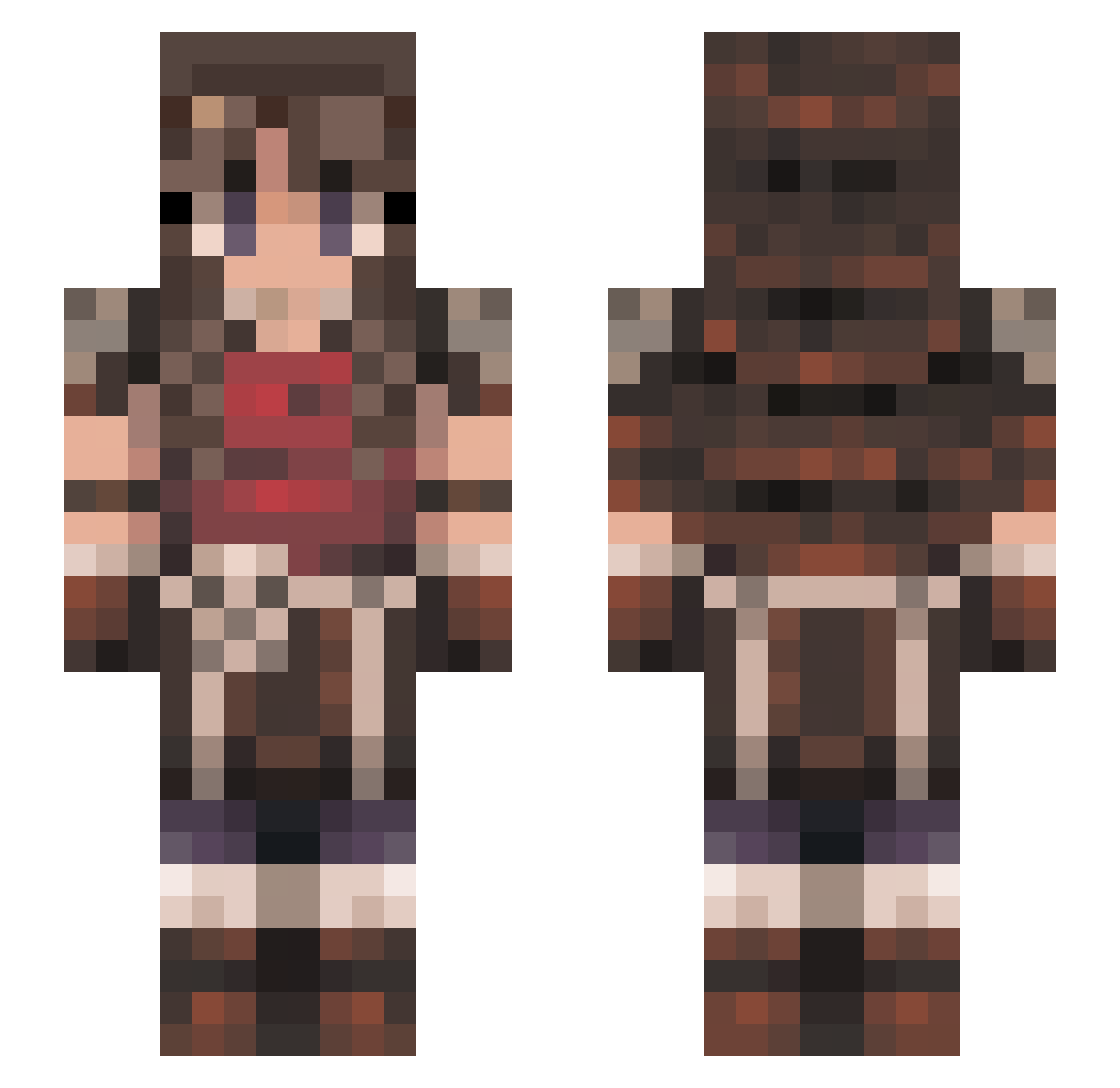 Charlie_193 Minecraft skin, front and back view