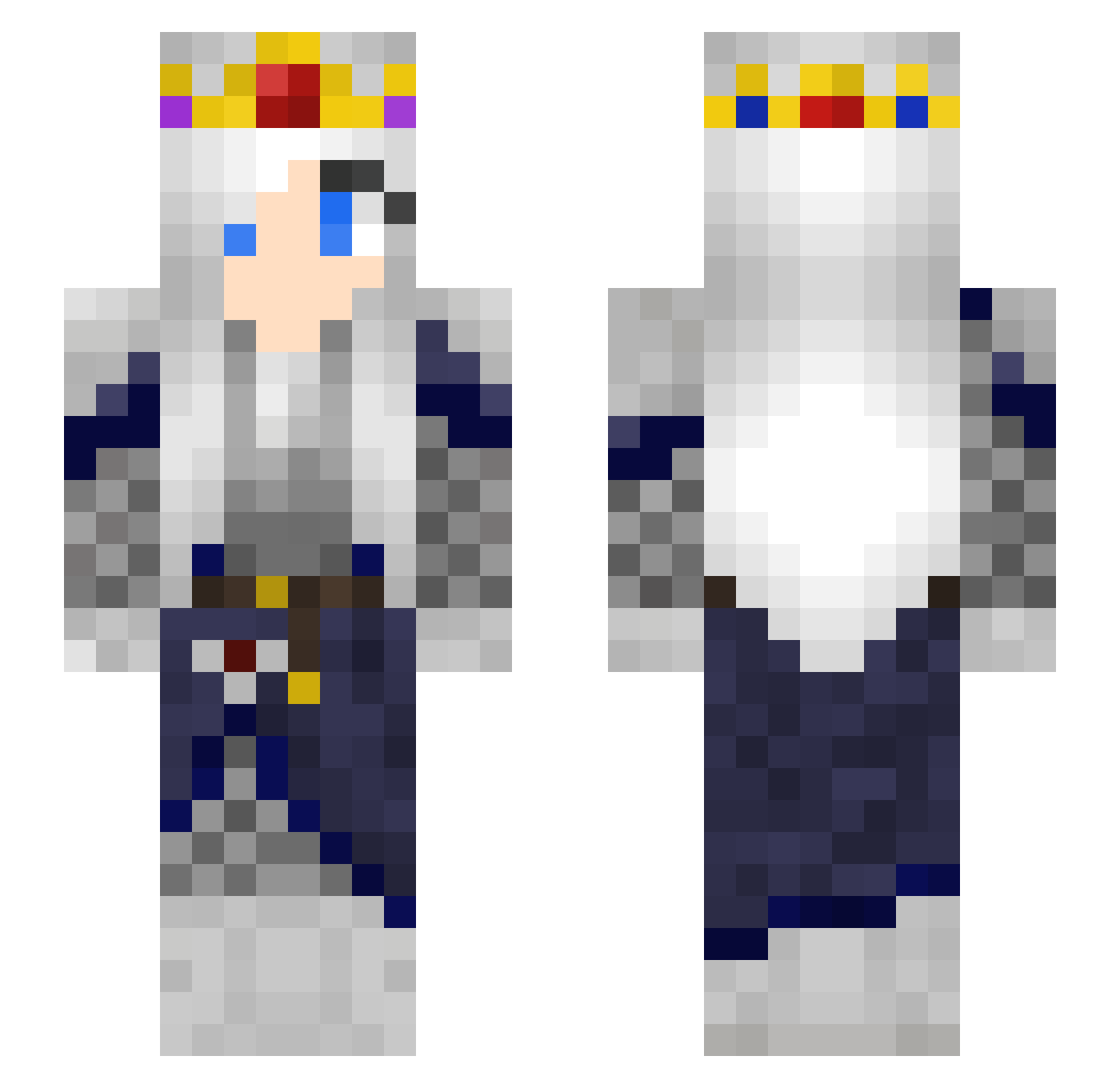 Yin__Yang Minecraft skin, front and back view