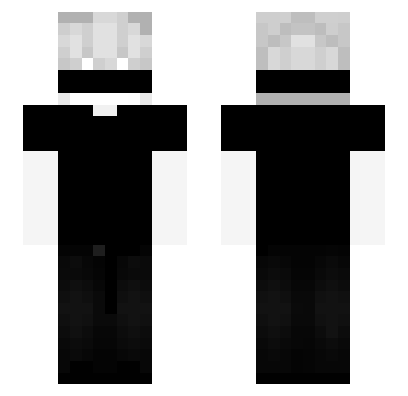 r2fy Minecraft skin, front and back view