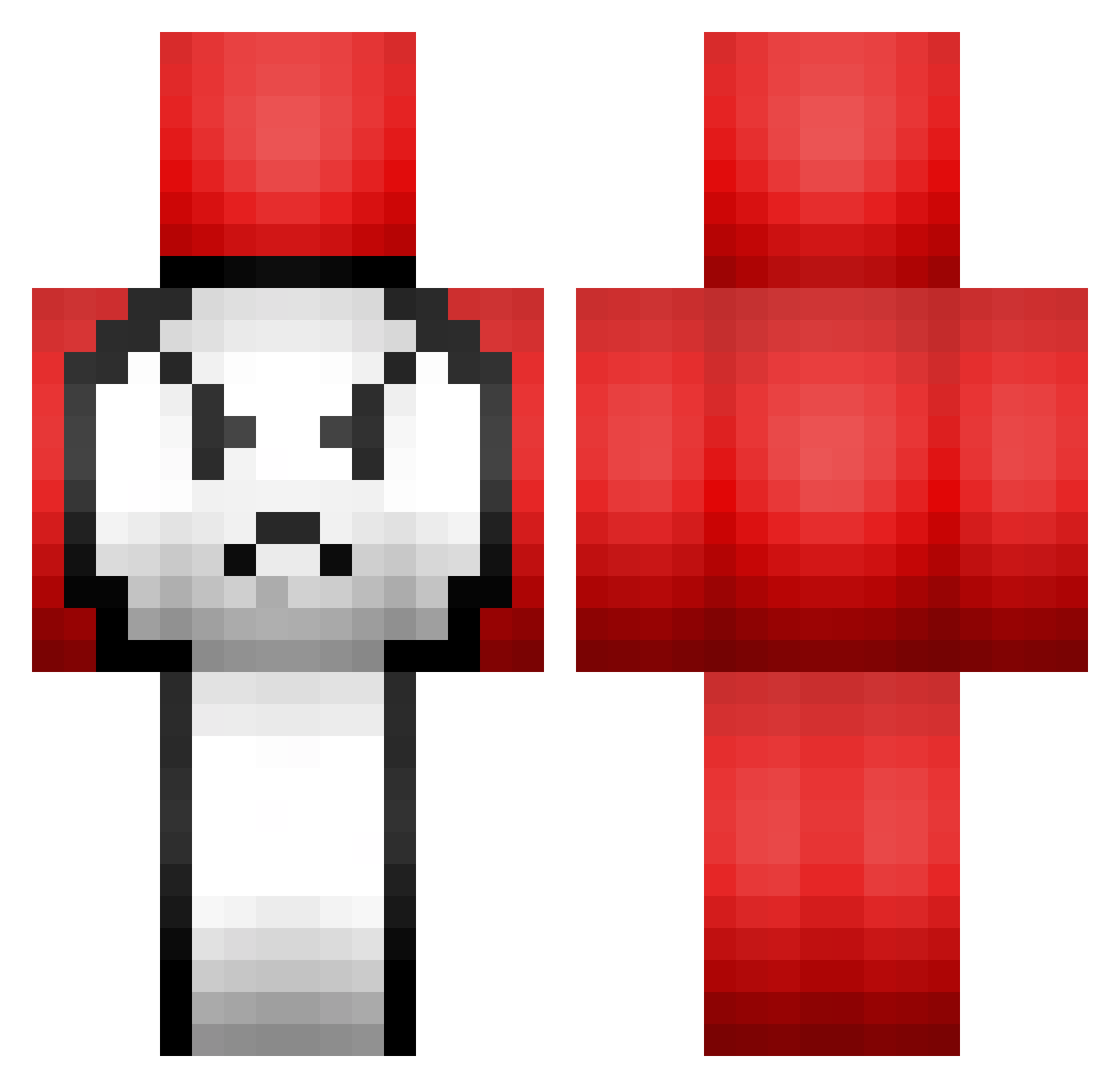 kykyryz666 Minecraft skin, front and back view