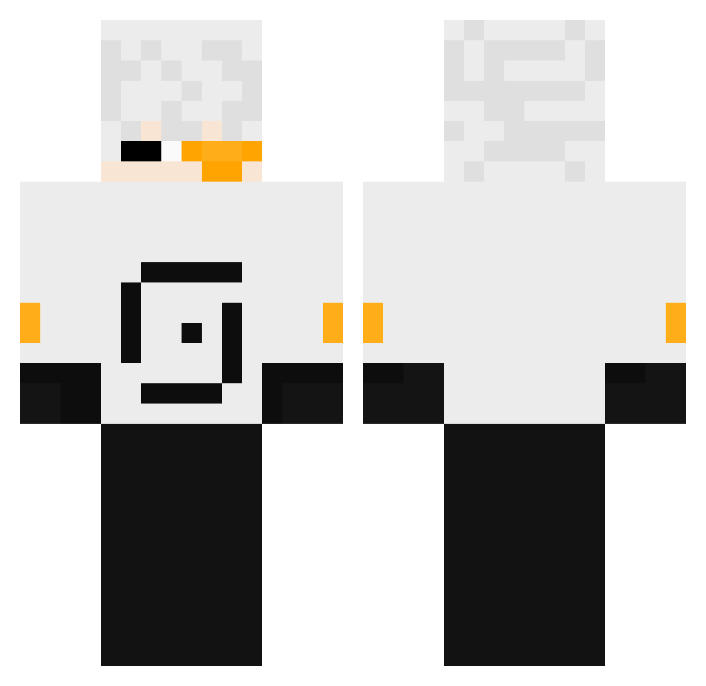 AstroItzME Minecraft skin, front and back view