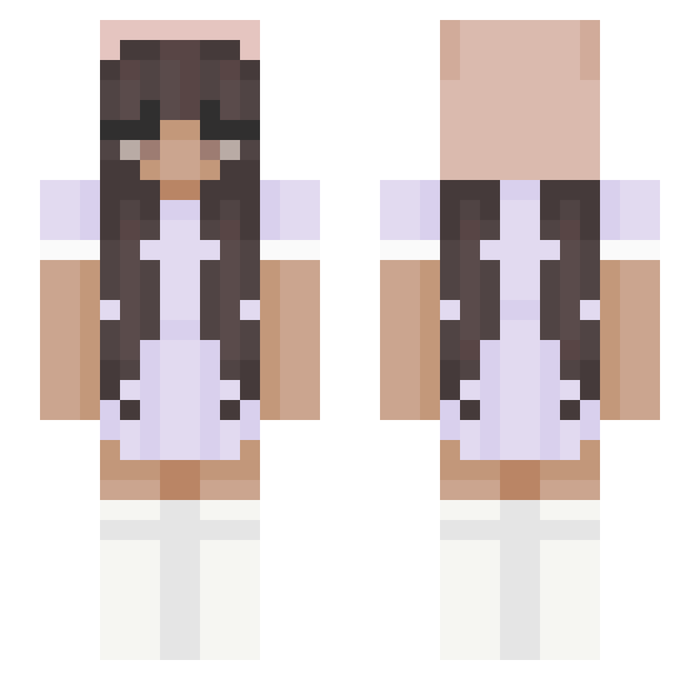 florence Minecraft skin, front and back view