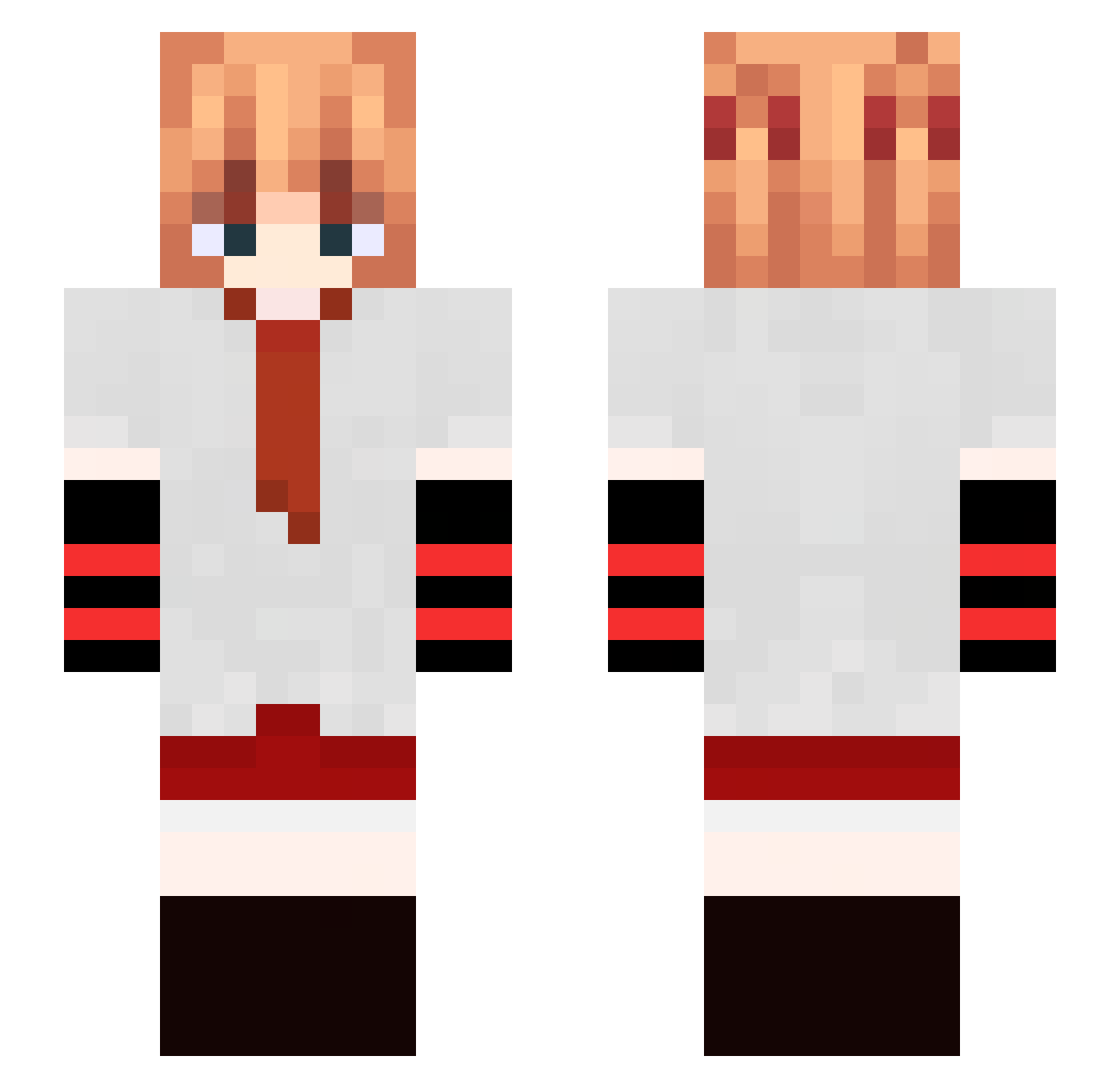 Guizao008 Minecraft skin, front and back view