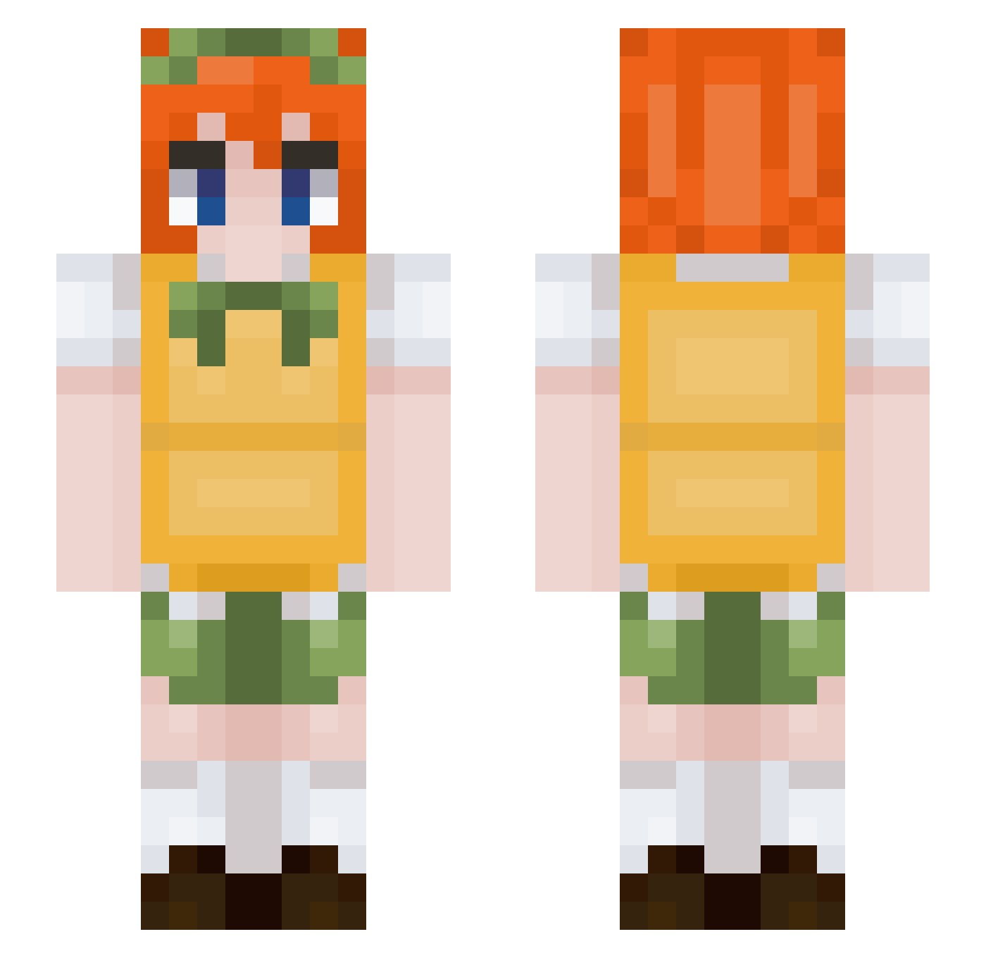 BoByTheDev Minecraft skin, front and back view