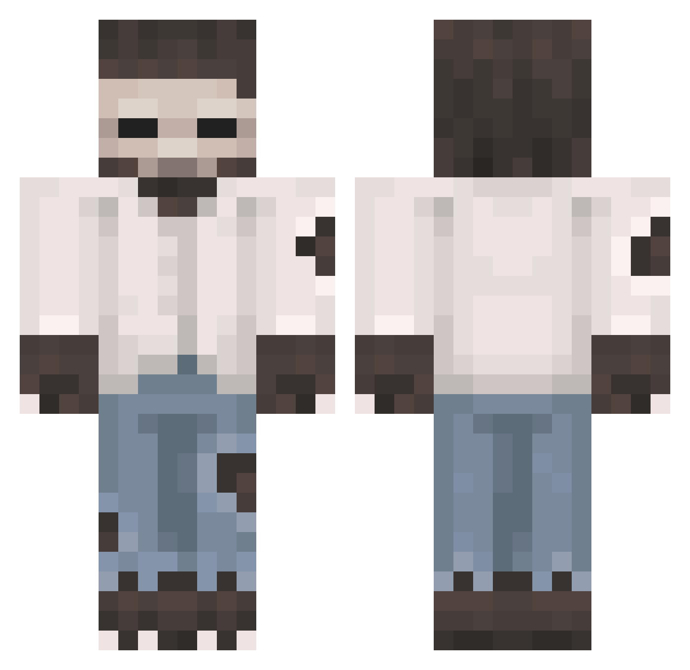 CobertorQuentin Minecraft skin, front and back view