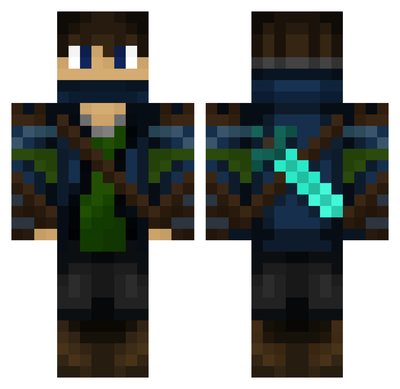 Aydinho_ Minecraft skin, front and back view