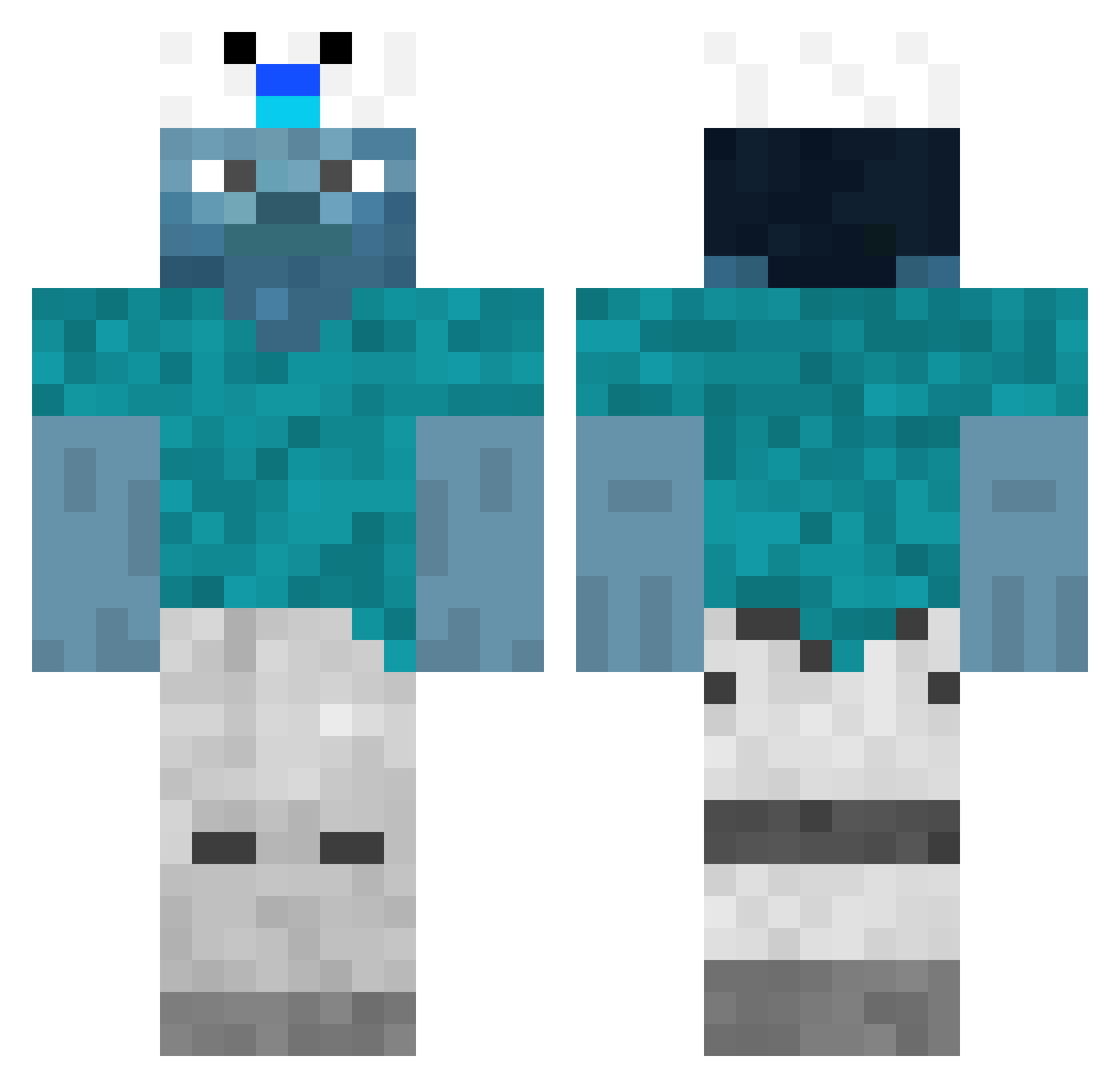 Palliss_ Minecraft skin, front and back view